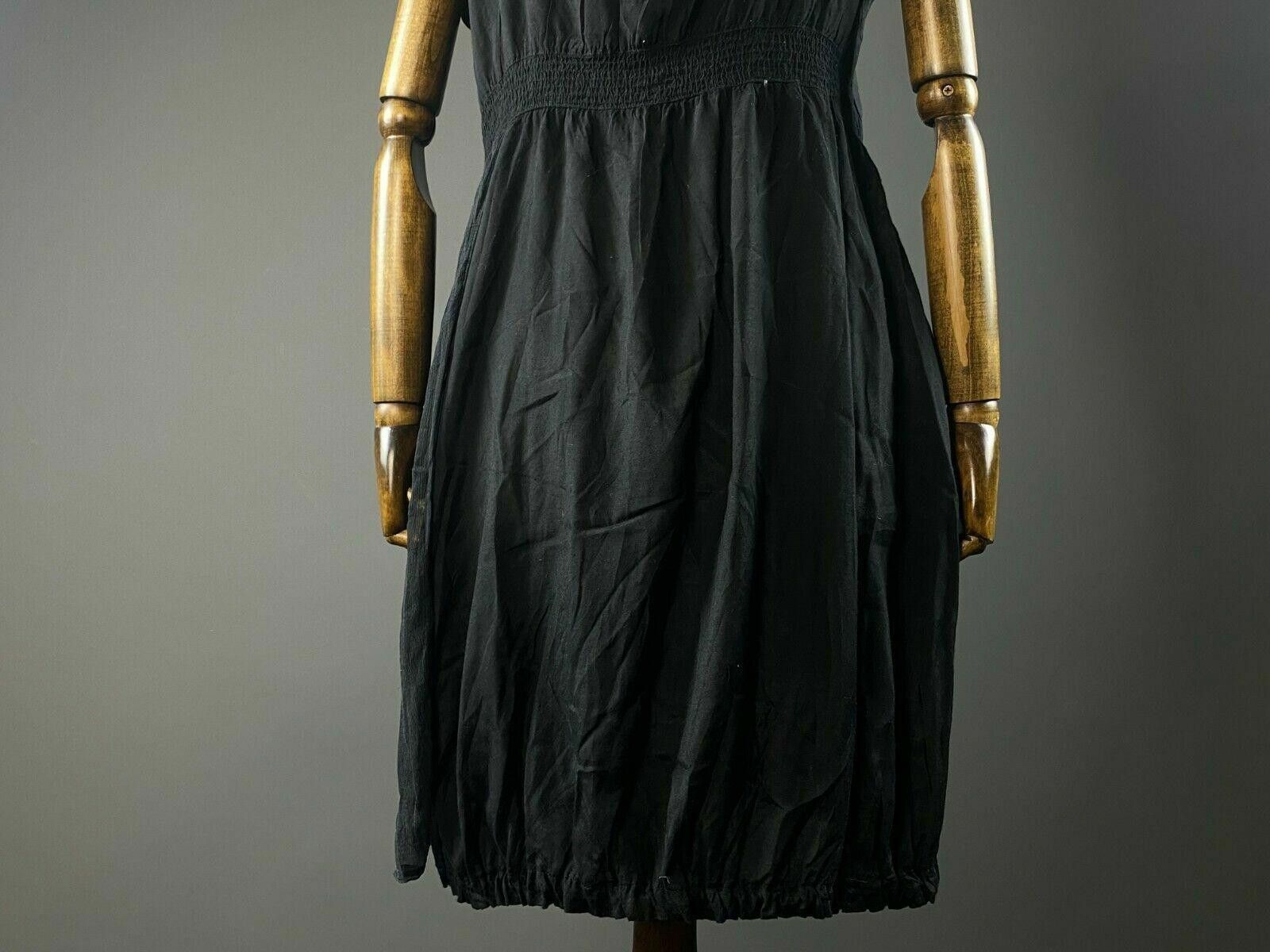 Massimo Osti Masai Black Short Sleeve Zip A-Line Knee Lenght Dress Size M Size M / US 6-8 / IT 42-44 - 8 Thumbnail