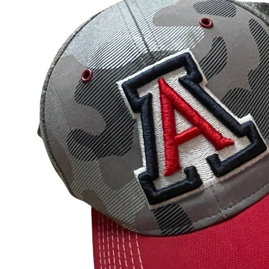 Zephyr Zephyr Mens University of Arizona Wildcats Red & Grey Hat Size ONE SIZE - 5 Thumbnail