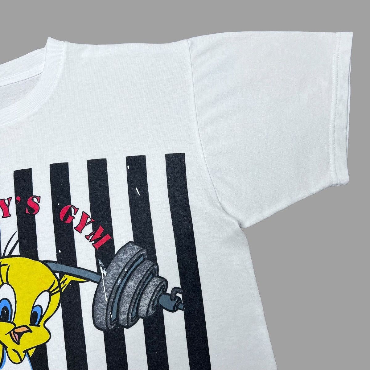 Vintage × Warner Bros Vintage 1996 Tweety’s Gym Looney Tunes Cartoon T-Shirt Size US L / EU 52-54 / 3 - 7 Thumbnail