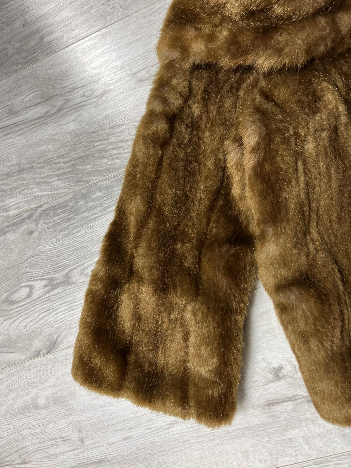 Sandro Sandro Paris Faux Fur Cropped Jacket Brown Short Coat Size M Size M / US 6-8 / IT 42-44 - 7 Thumbnail