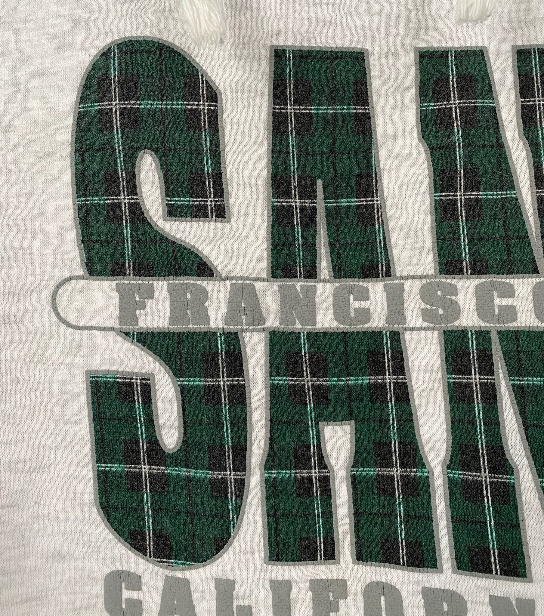 Vintage 90’s San Francisco California Grey & Plaid Hoodie Large Size US L / EU 52-54 / 3 - 2 Thumbnail