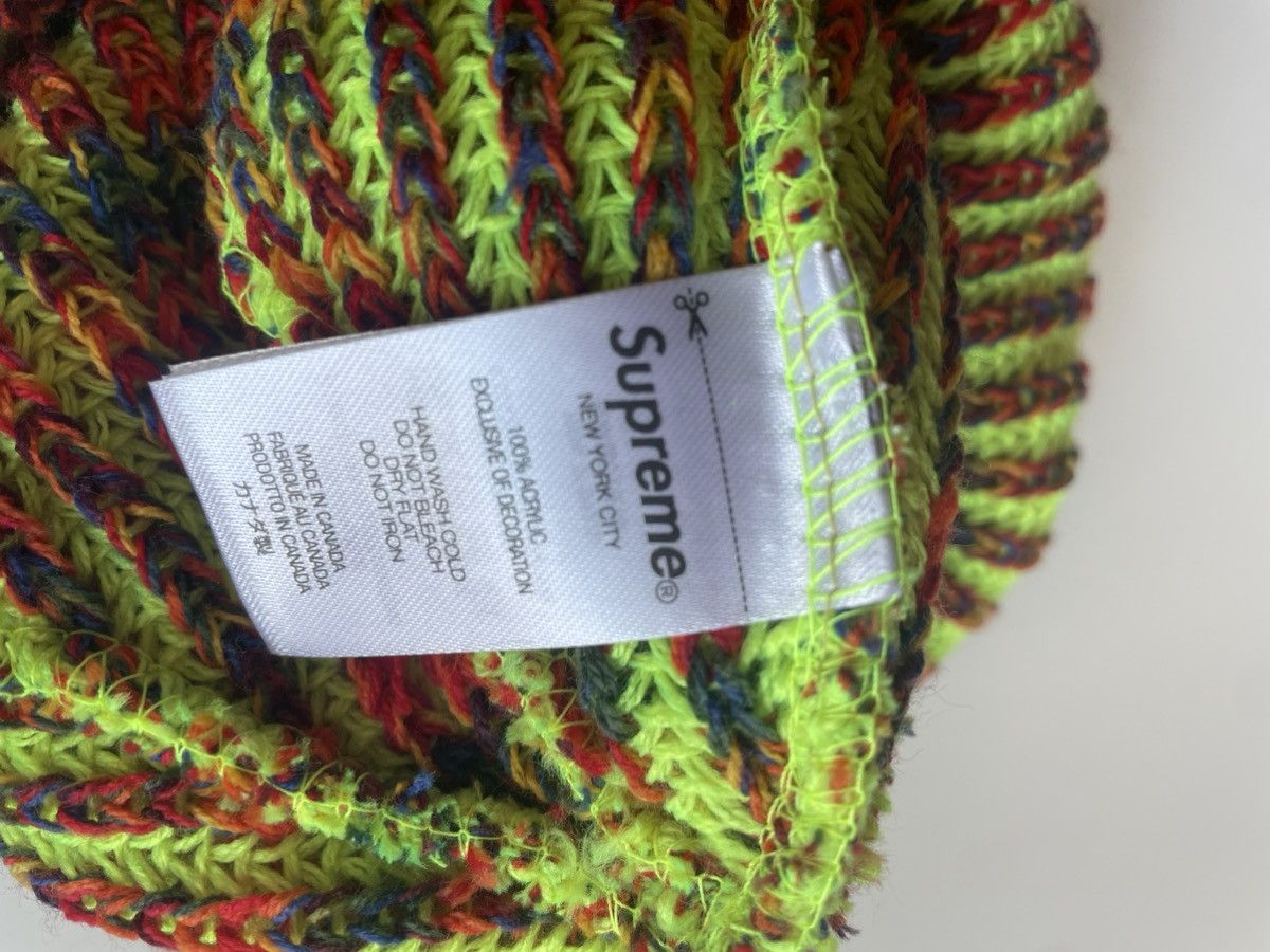 Supreme Supreme FW25 Rainbow Loose Gauge Beanie NEON YELLOW Size ONE SIZE - 4 Thumbnail