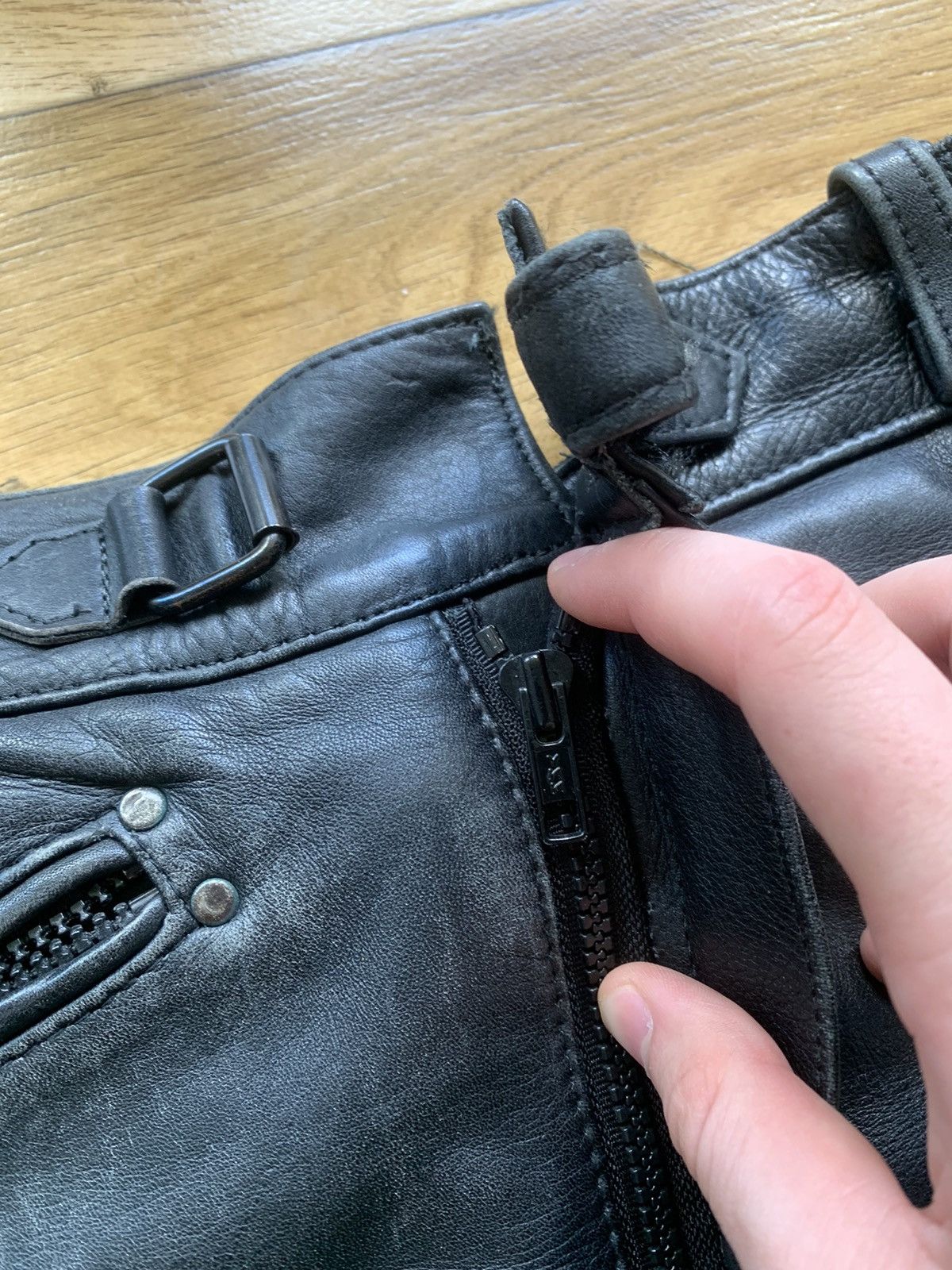 Leather × Vintage Vintage Leather Pants Y2k Style Size US 28 / EU 44 - 4 Thumbnail