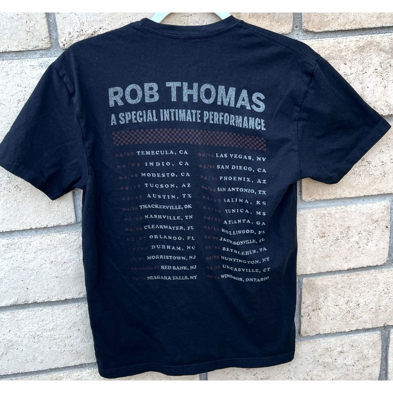 Vintage Rob Thomas Tour T Shirt Small Black Concert Tee Size US S / EU 44-46 / 1 - 4 Thumbnail