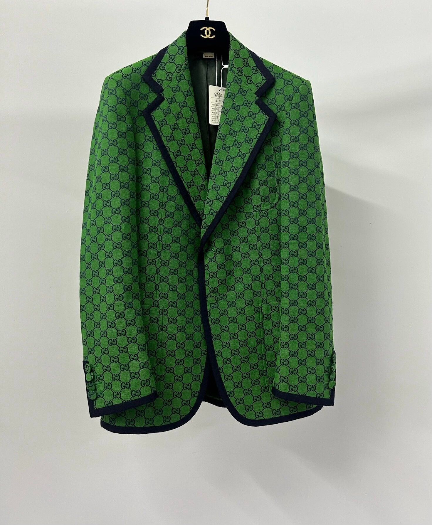 Gucci Gucci Green Full Logo Blazer Size US S / EU 44-46 / 1 - 1 Thumbnail