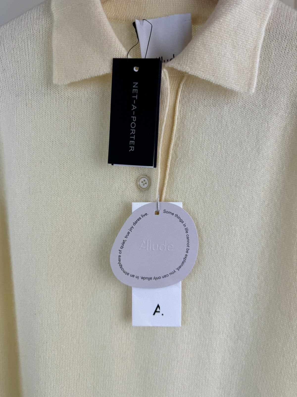 Allude Allude cashmere yellow polo sweater Brunello Cucinelli Size S / US 4 / IT 40 - 11 Thumbnail