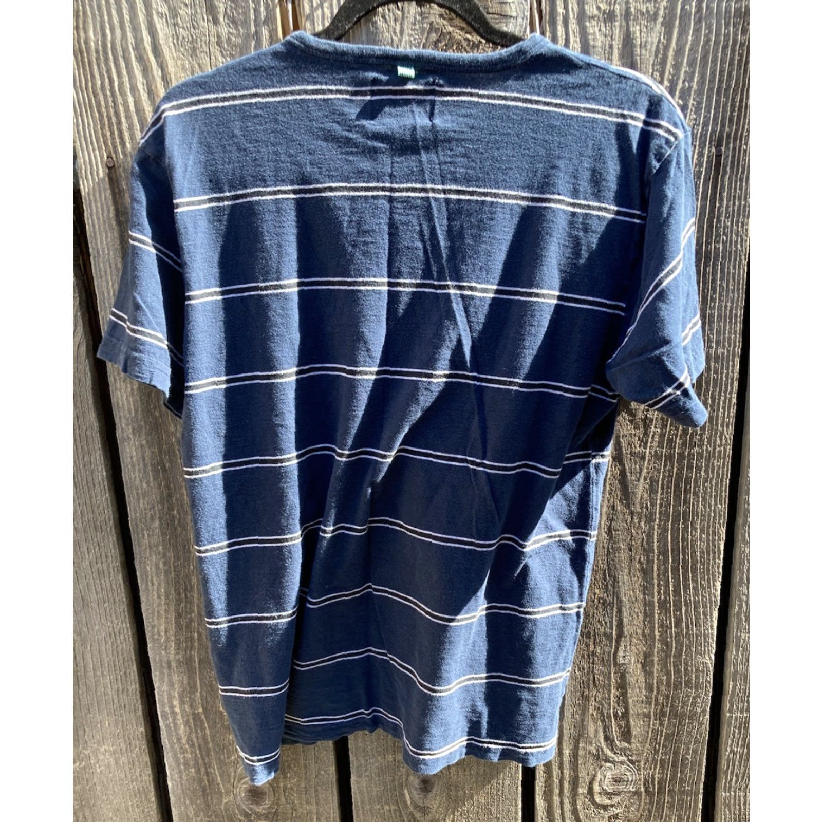 Vissla VISSLA Shirt Mens Blue Striped Pocket T-Shirt Size US M / EU 48-50 / 2 - 7 Thumbnail