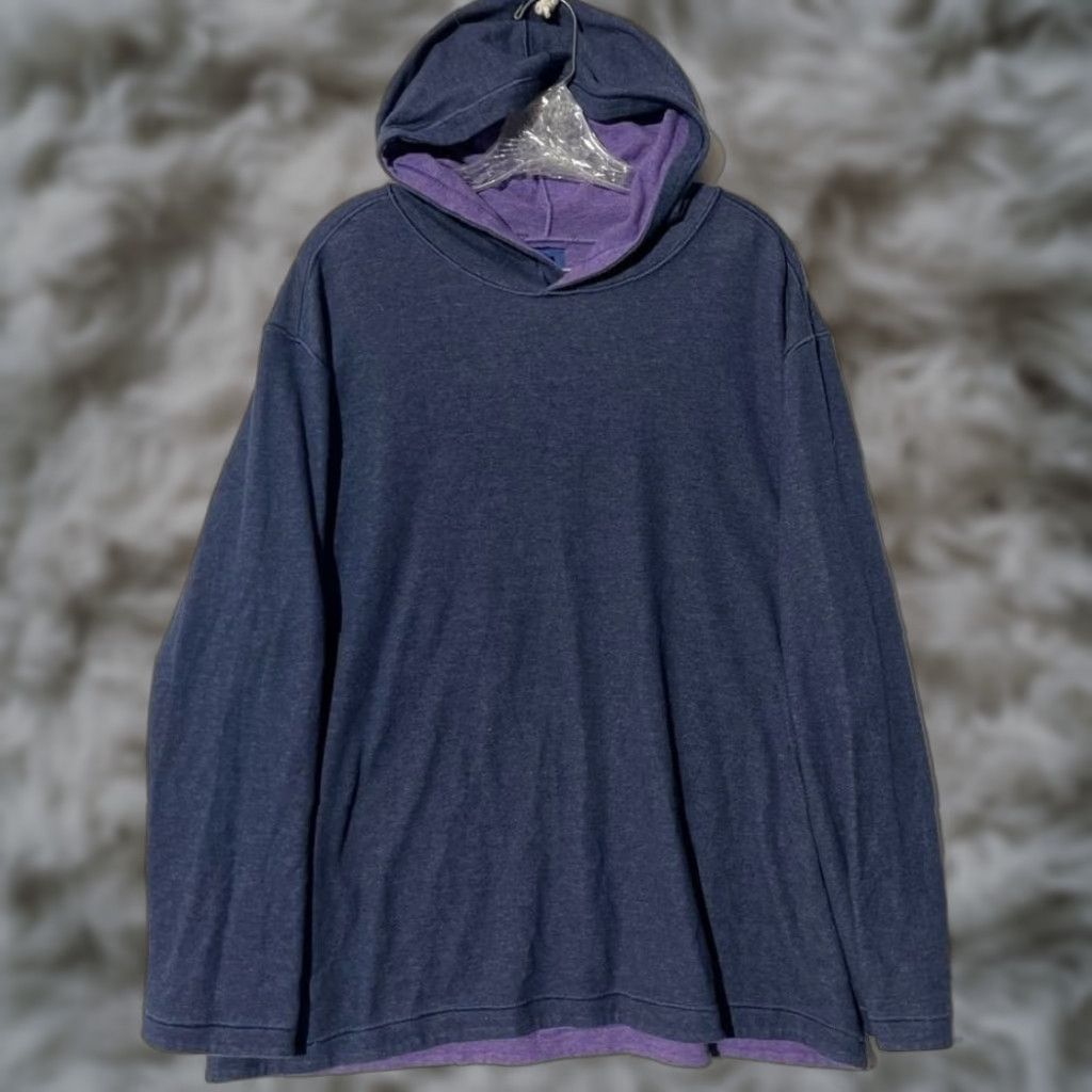 Vintage Wilkens Bros Heritage Collection Mens Hoodie Navy Blue Purple Contrast M55 XL Hooded All Seasons Pullover Long Sleeve Solid / Men Size US XL / EU 56 / 4 - 1 Thumbnail