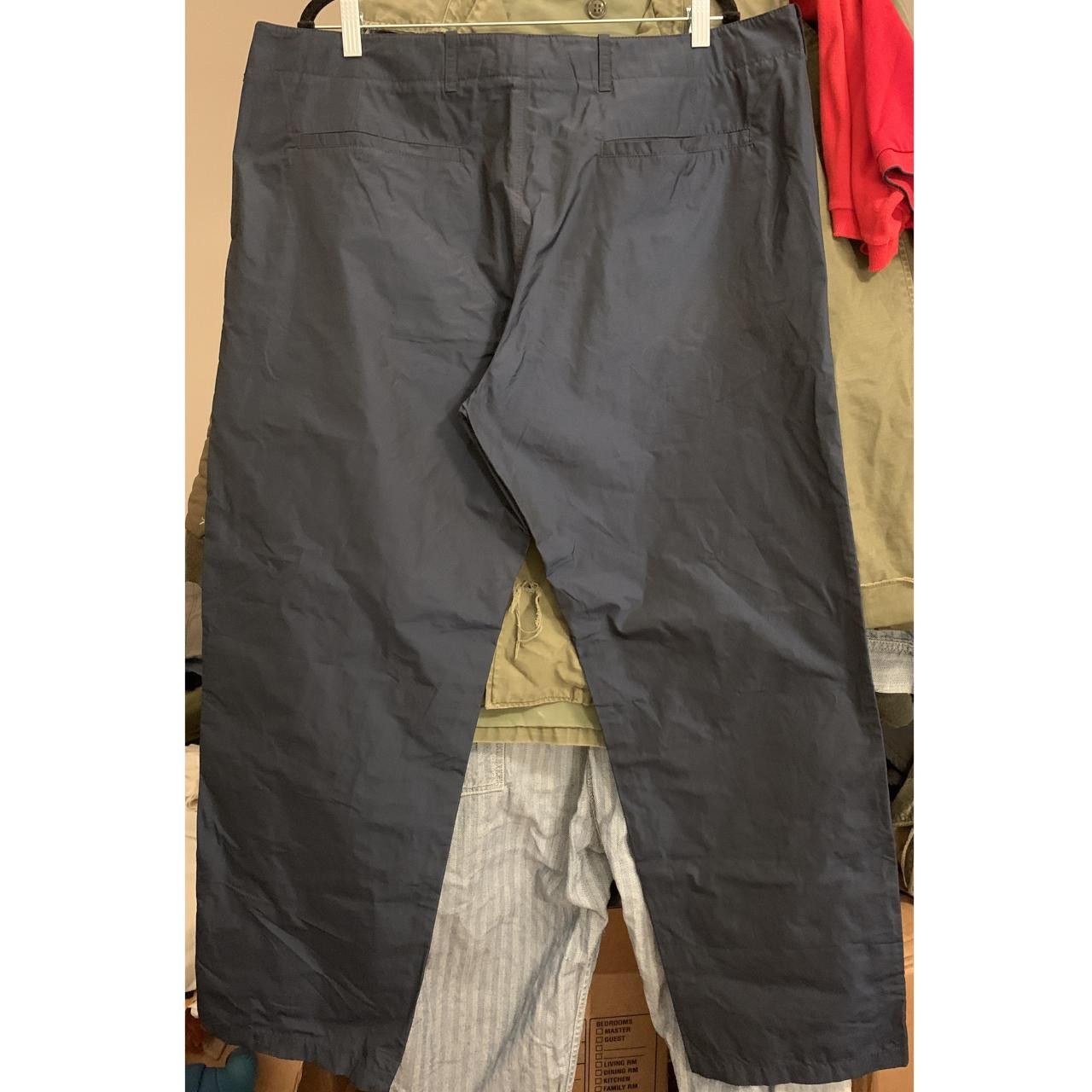 Giorgio Armani Iridescent Blue Taffeta Nylon Ski Pants-style Wide Trousers Size US 38 / EU 54 - 4 Thumbnail