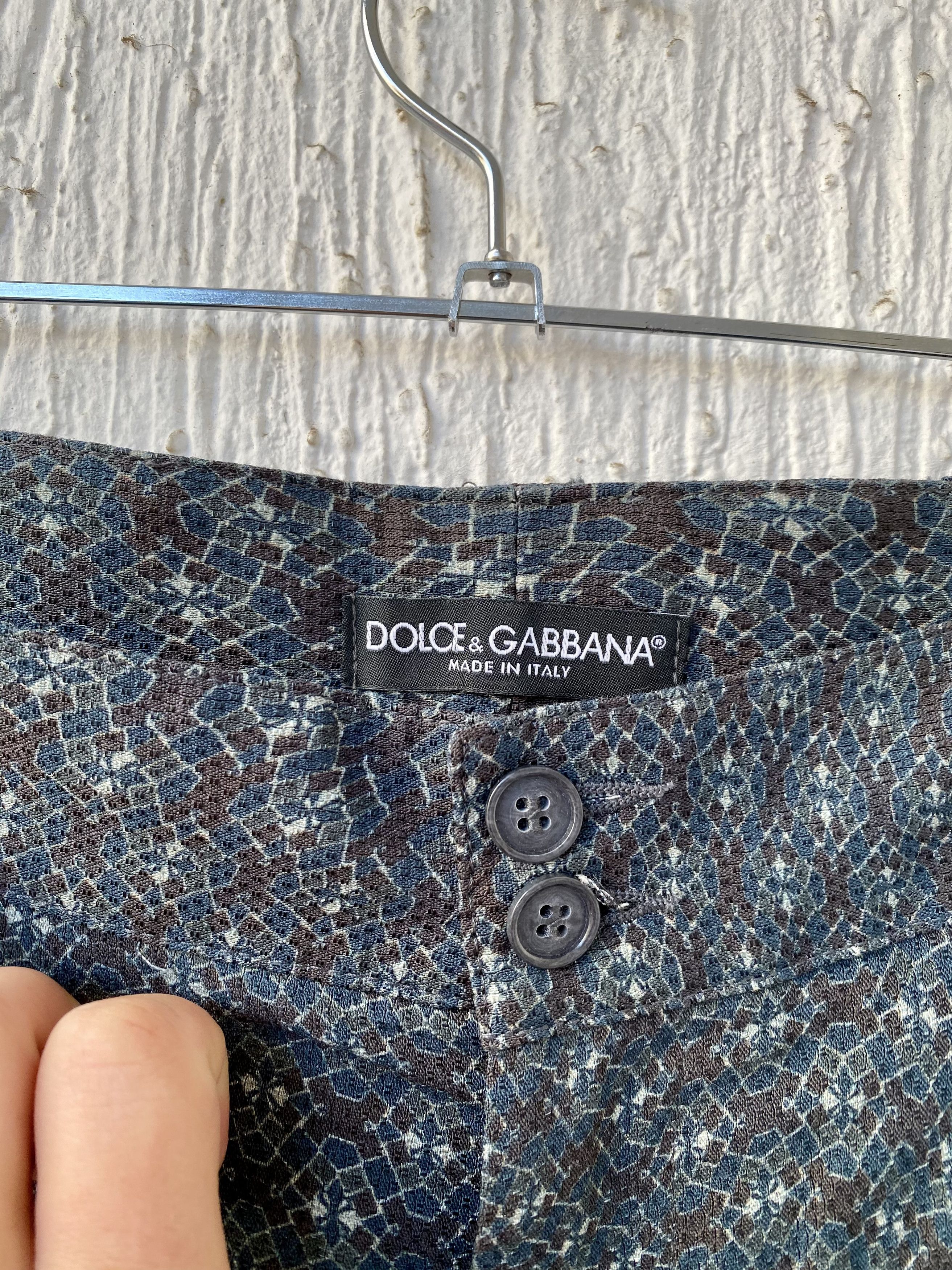 Dolce & Gabbana geomteric print cropped pant Size US 32 / EU 48 - 4 Thumbnail