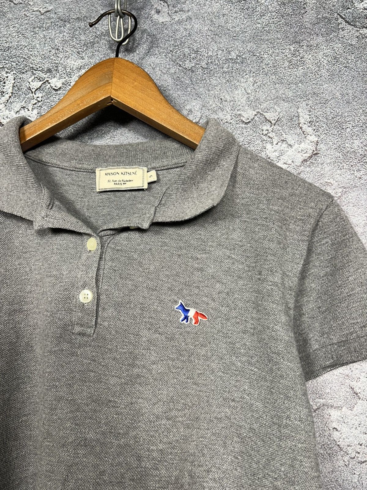 Maison Kitsune Maison Kitsune Classic Gray Polo Size S Size S / US 4 / IT 40 - 3 Thumbnail