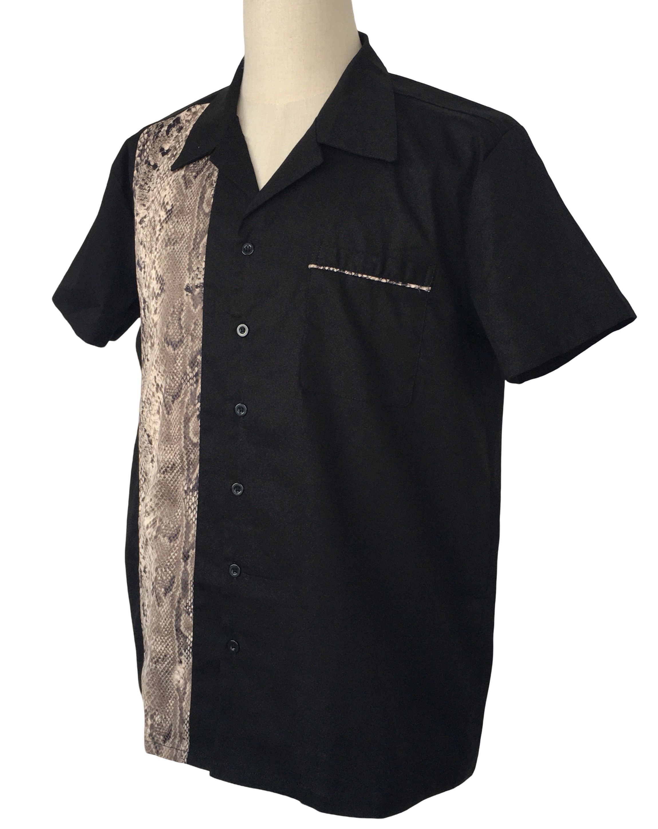 Other Pocket Black Men Shirts Contrast snake Pattern Size US L / EU 52-54 / 3 - 2 Thumbnail