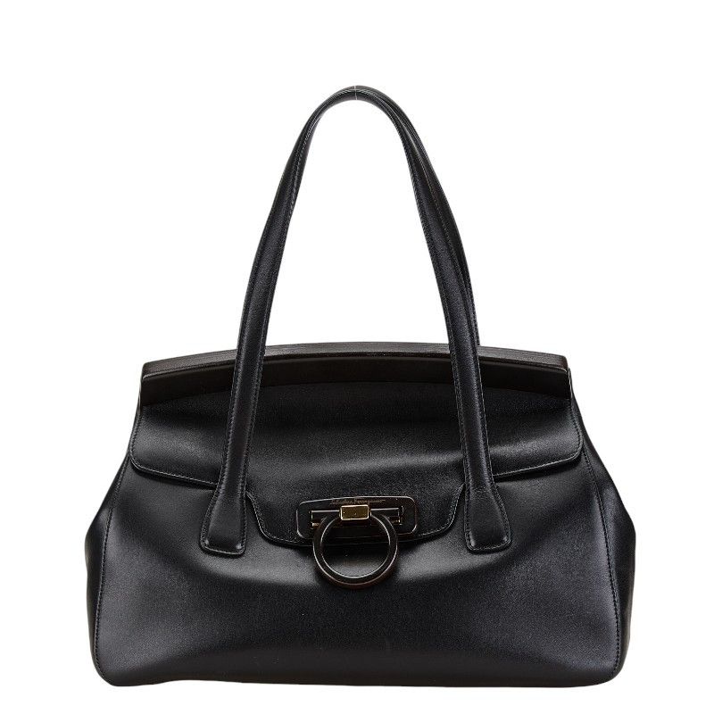 Salvatore Ferragamo Salvatore Ferragamo Leather Gancini Tote Shoulder Bag Leather Tote Bag in Very Good Condition