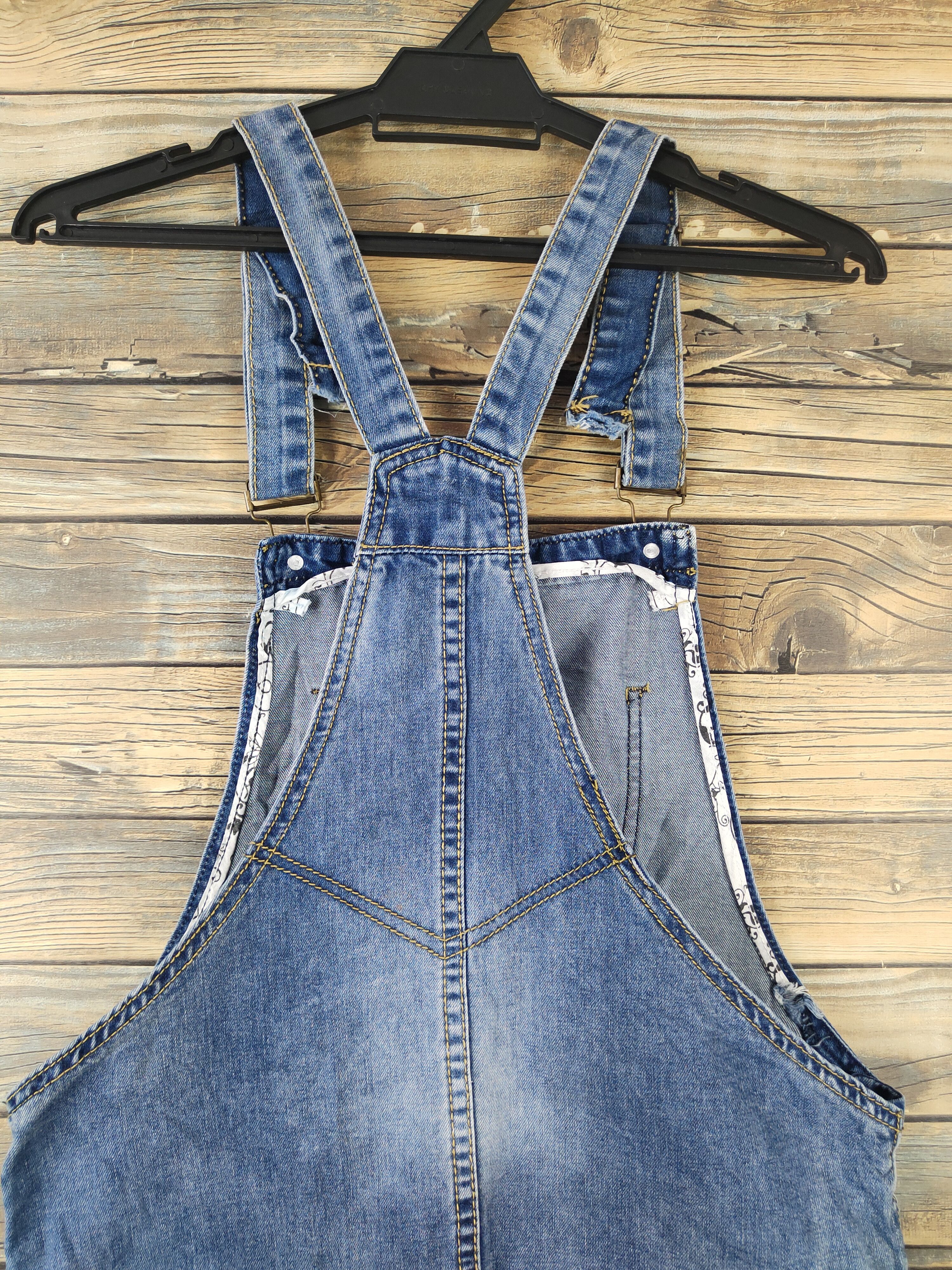 Japanese Brand × Vintage Streetwear Japanese Brand Blue Denim Skirt Jumpsuits Size 34" / US 12 / IT 48 - 9 Thumbnail