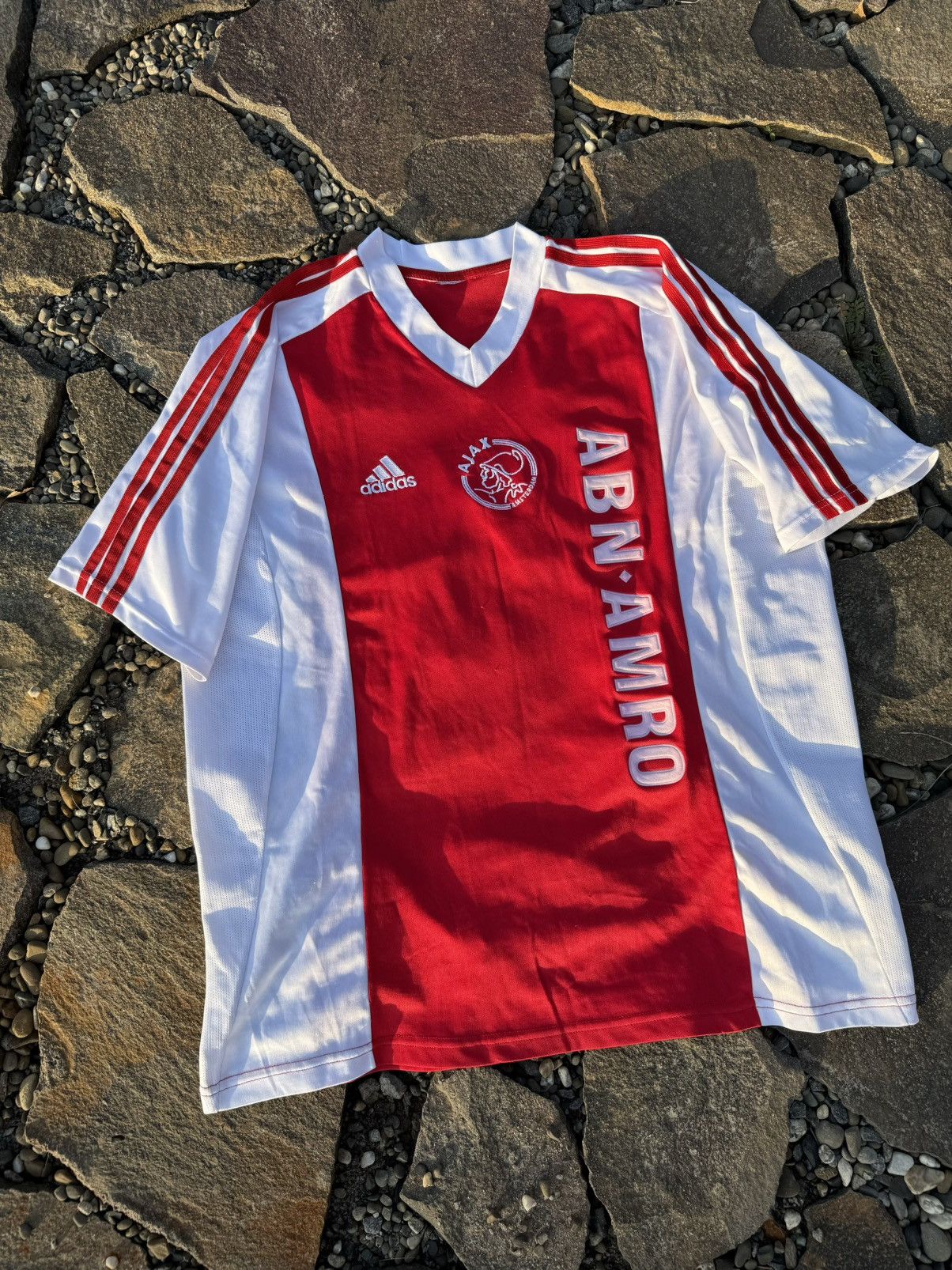 Adidas 2003 Adidas Ajax #10 VanDerVaart vintage soccer jersey Size US L / EU 52-54 / 3 - 3 Thumbnail