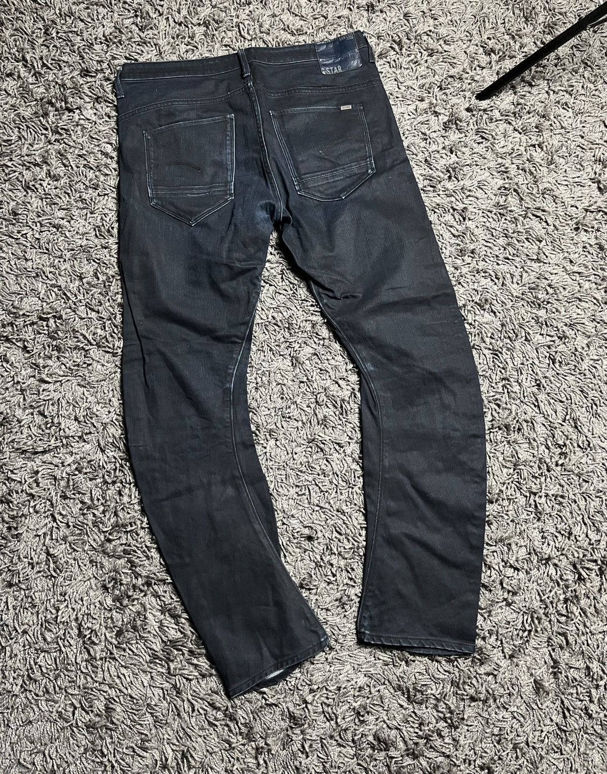 G-Star G-Star Raw Arc 3D Slim Jeans Dark Aged / Black Waxed Denim Size US 30 / EU 46 - 8 Thumbnail