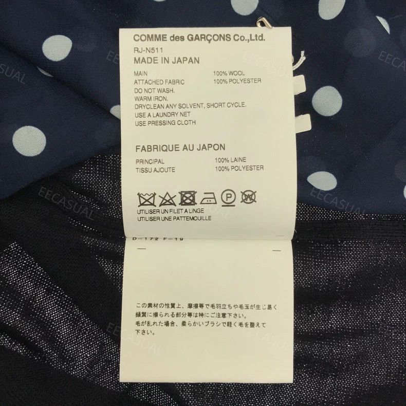 Comme des Garcons Comme Des Garcons Wool sweater cardigan chiffon polka-dot Size S / US 4 / IT 40 - 8 Thumbnail