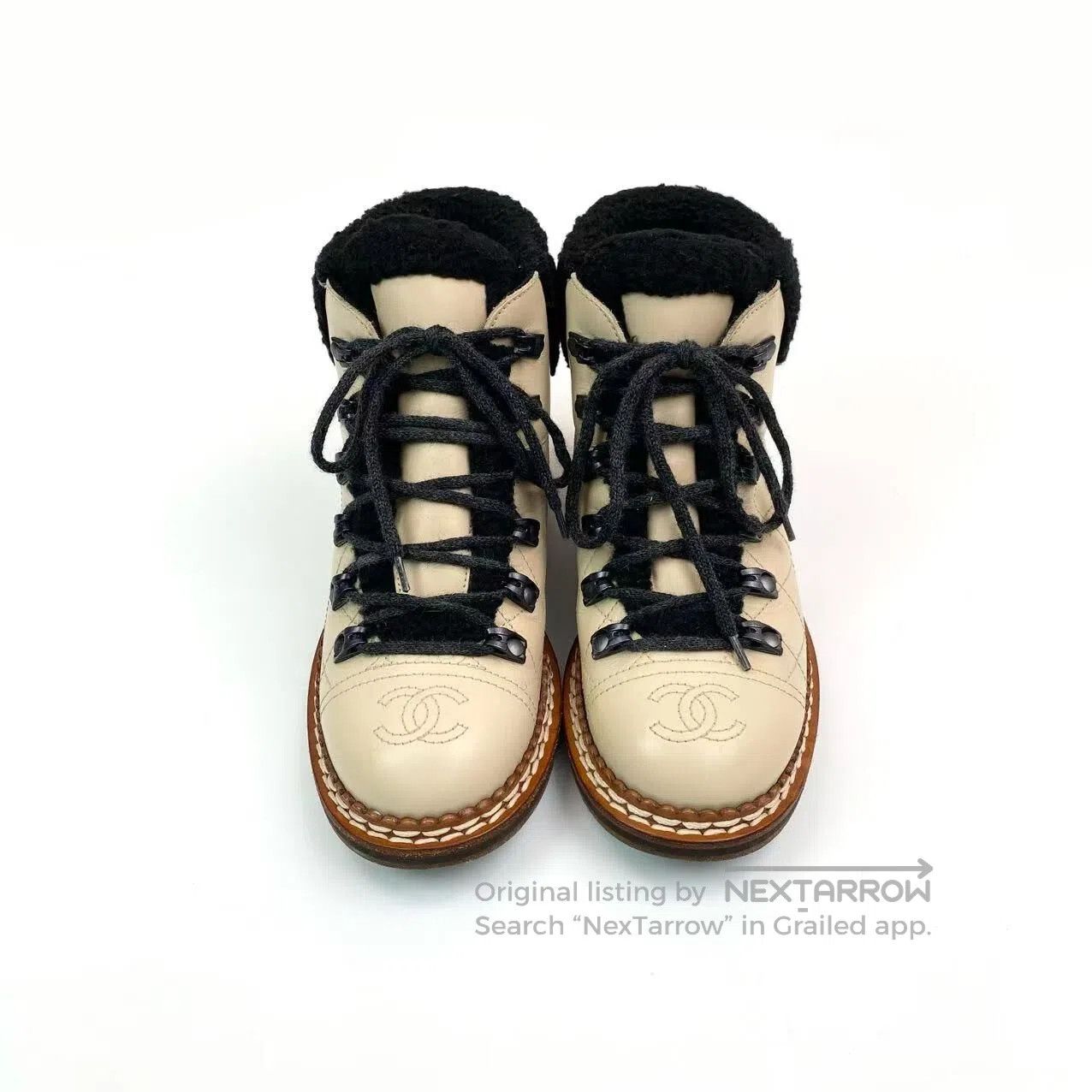 Chanel Chanel Brown checkerboard dark pattern logo snow boots| Size US 6 / IT 36 - 2 Thumbnail