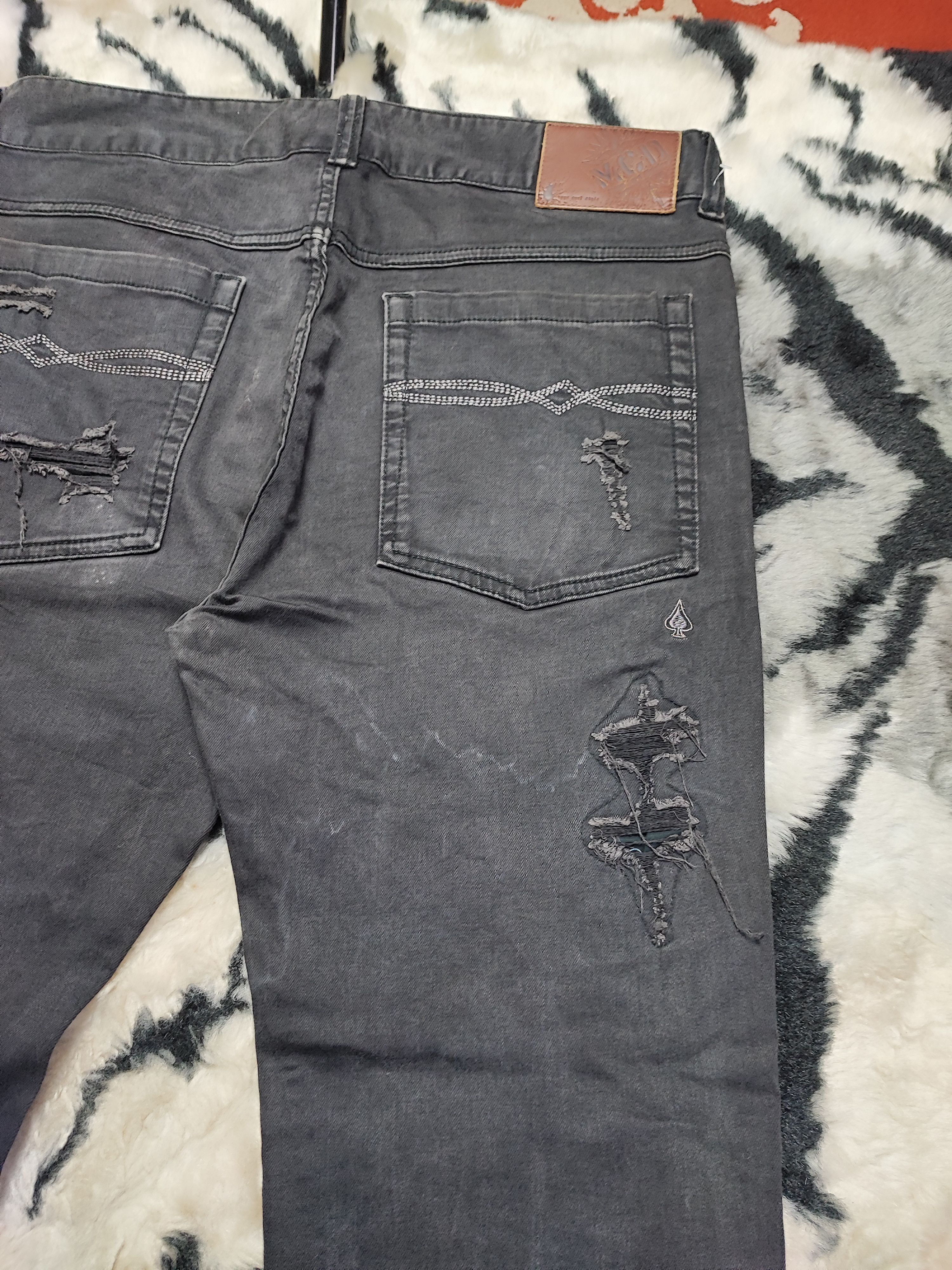 Number (N)ine MCD Thrashed Distressed Jeans ERD Grunge Chrome Size US 34 / EU 50 - 14 Thumbnail