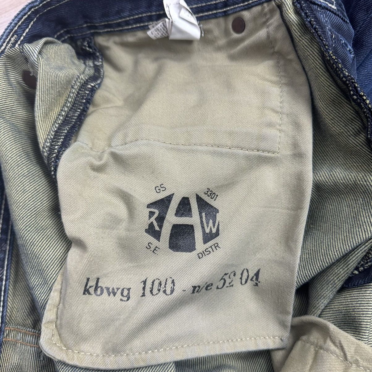 G-Star Vintage G-Star Raw 3301 Distressed Dark Y2K Baggy Denim Jean Size US 31 - 22 Thumbnail