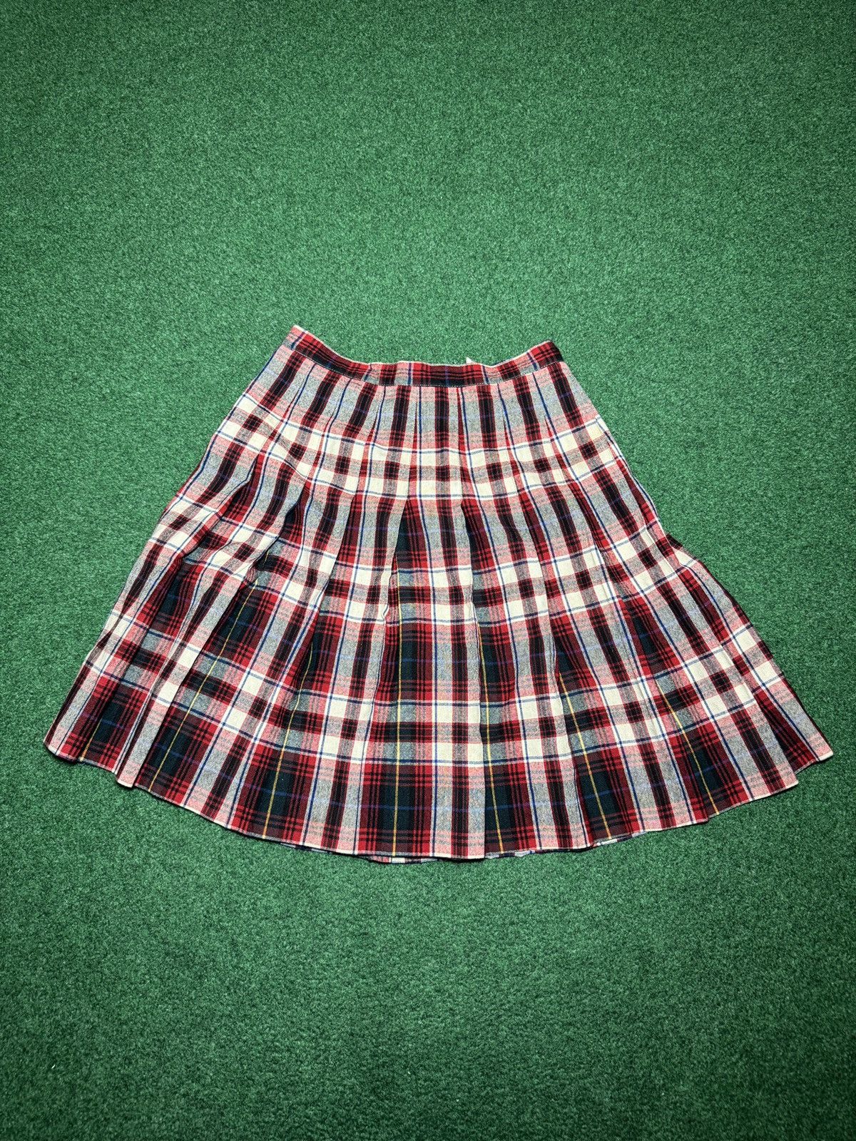 Vintage Vintage Plaid Wool Blend 50s 60s Plaid Small Pleated Skirt Size 26" / US 2 / IT 38 - 6 Thumbnail