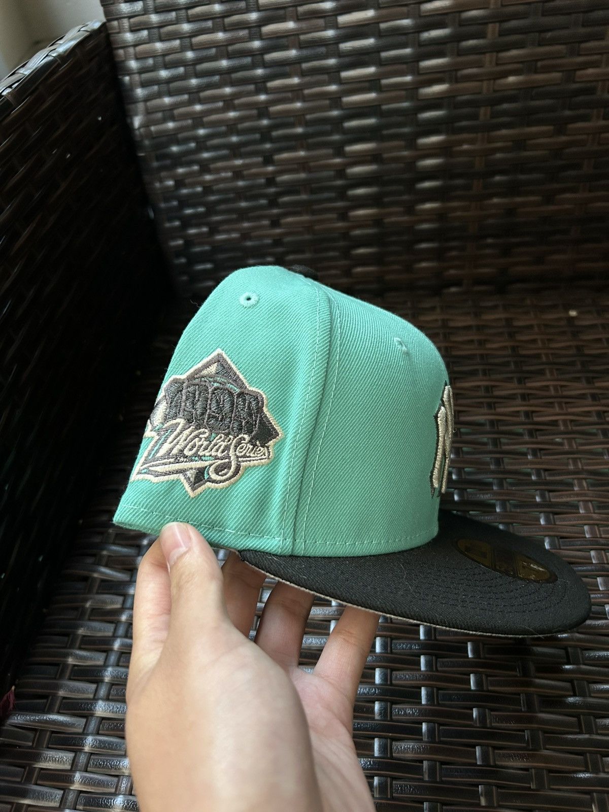 Hat Club × New Era (Sz 7 5/8) New Era 59fifty NY Yankees 1999 WS Tiffany Grey Size ONE SIZE - 2 Thumbnail
