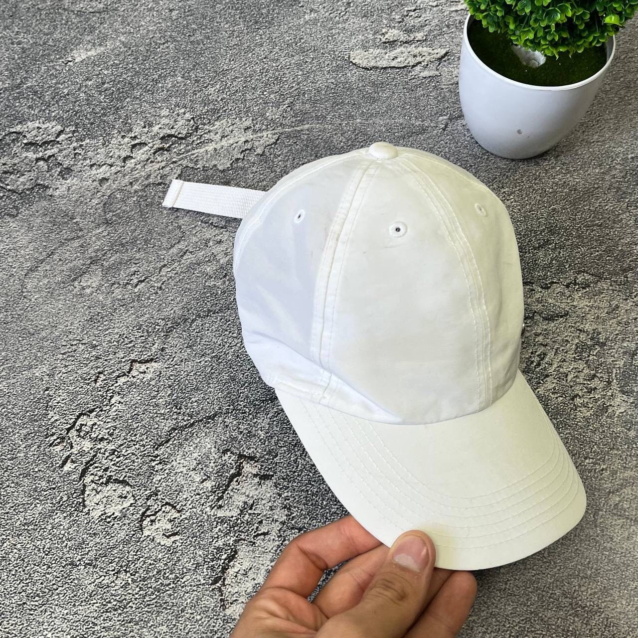 Nike White Nylon Nike Metal Swoosh Baseball Hat Cap Unisex Size ONE SIZE - 14 Thumbnail