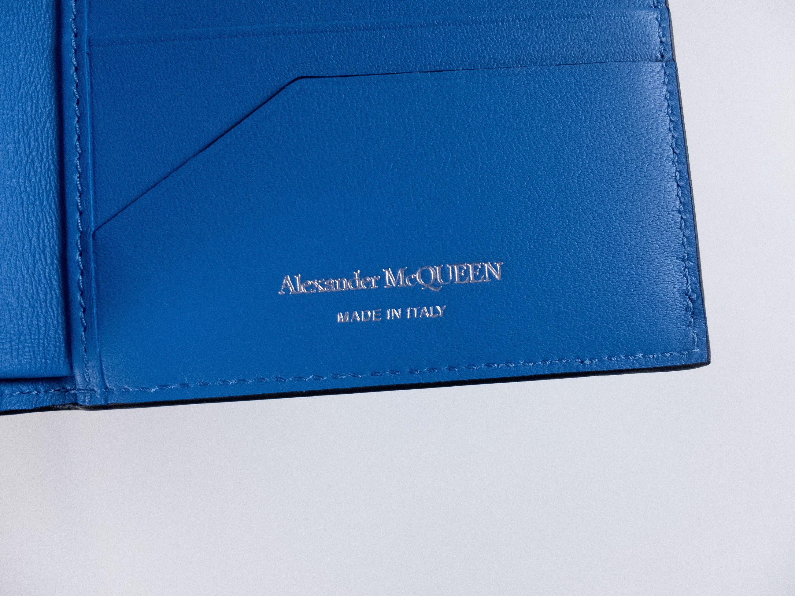 Alexander McQueen ALEXANDER MCQUEEN Harness black & blue leather wallet q Size ONE SIZE - 5 Thumbnail