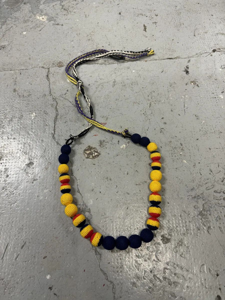 Prada AW2005 Prada Chocker Nappa Yellow Bead Savage Necklace Size ONE SIZE - 9 Thumbnail