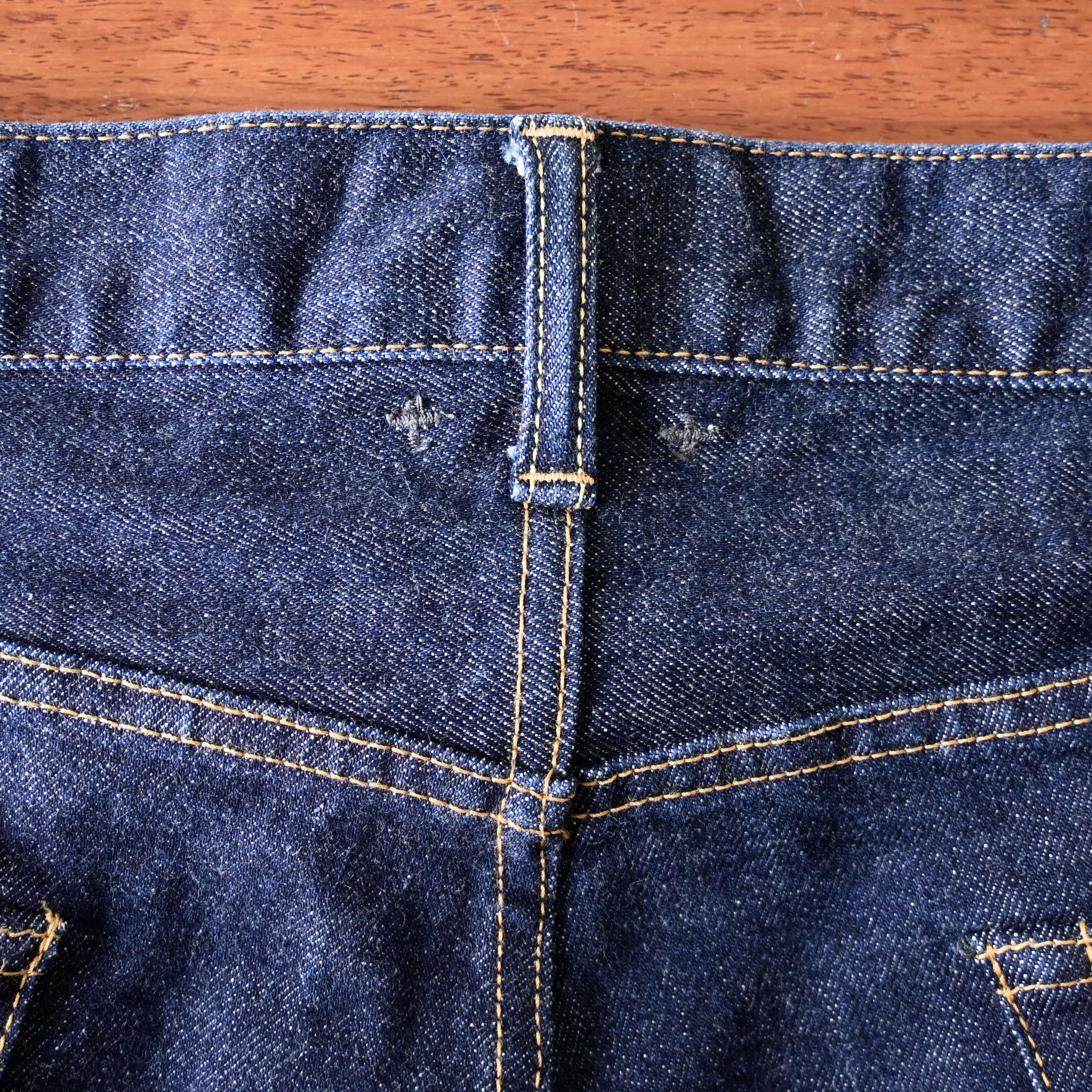 Beams Plus BEAMS Plus tapered straight leg stretch indigo denim jeans Size US 35 - 10 Thumbnail