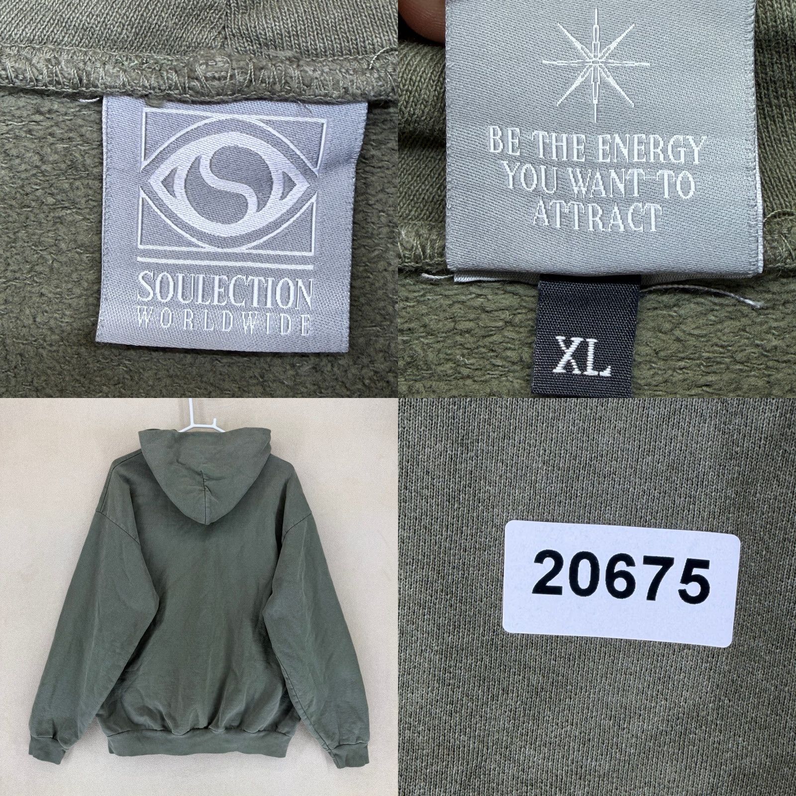 Logo 7 Soulection Worldwide Hoodie Green Embroidered Logo Pullover Mens XL Size US XL / EU 56 / 4 - 8 Thumbnail