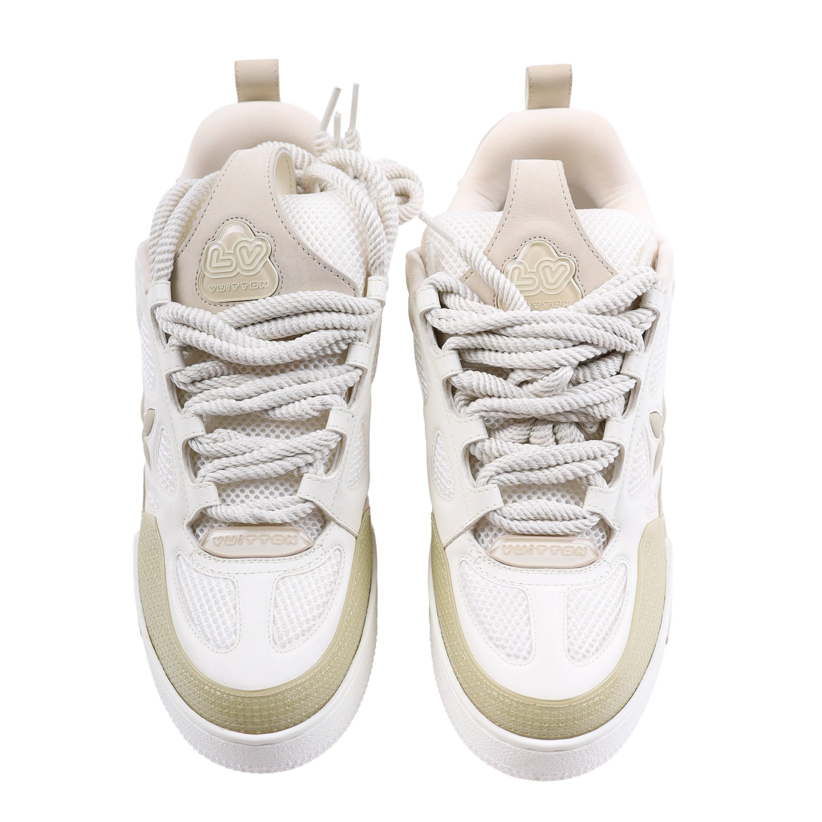 Louis Vuitton LOUIS VUITTON WHITE SKATER SNEAKERS SIZE LV 8 Size US 8 / EU 41 - 2 Thumbnail