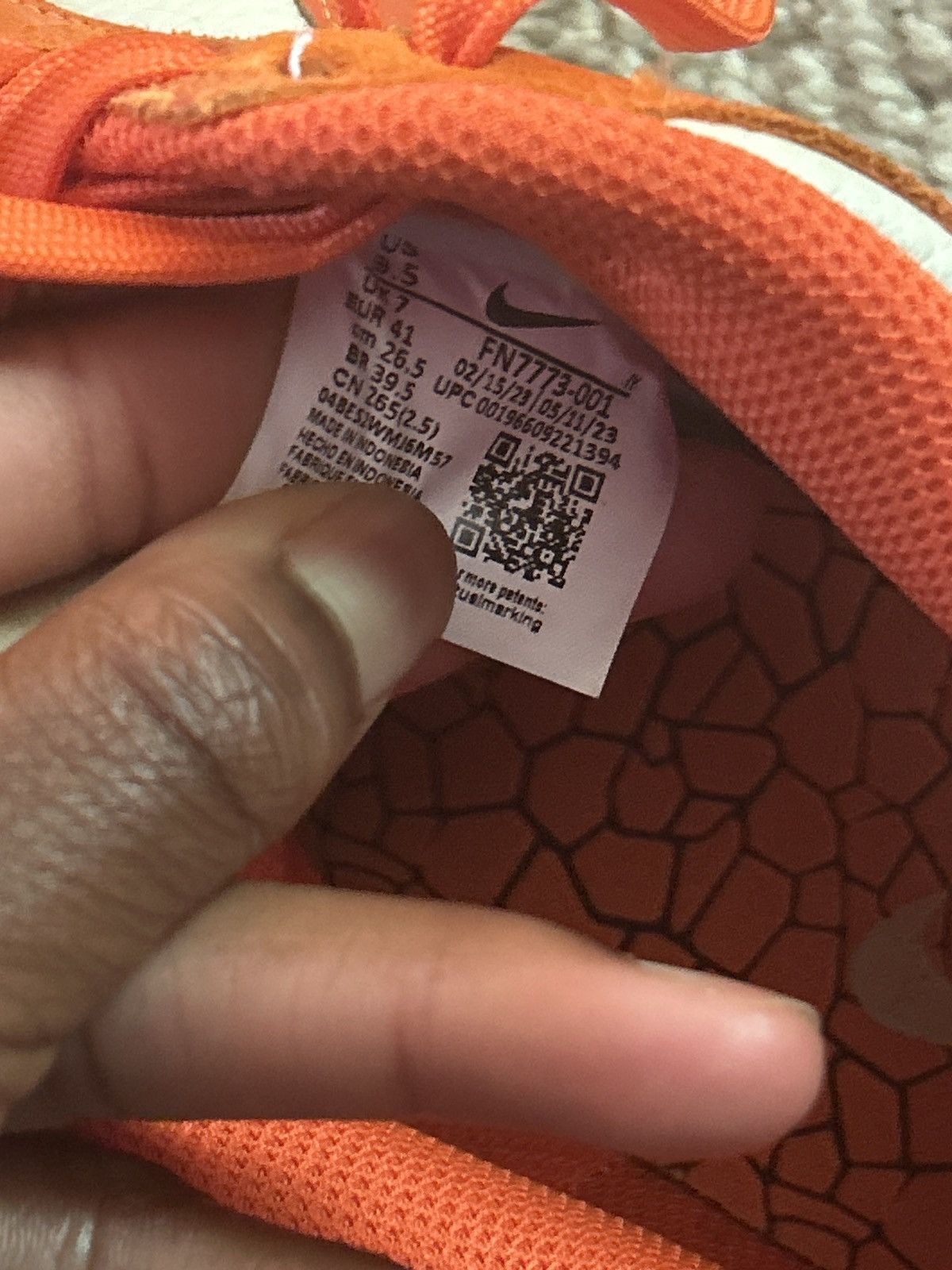 Nike Nike Dunk Low Cracked Orange Dunks Size US 9.5 / EU 42-43 - 5 Thumbnail