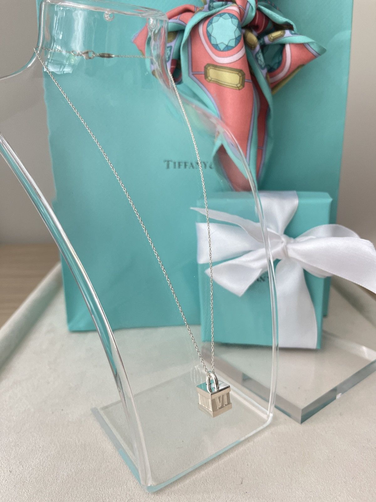 Tiffany & Co. Tiffany & Co. Atlas Cube Pendant Silver 16” $400 NEW Size ONE SIZE - 9 Thumbnail