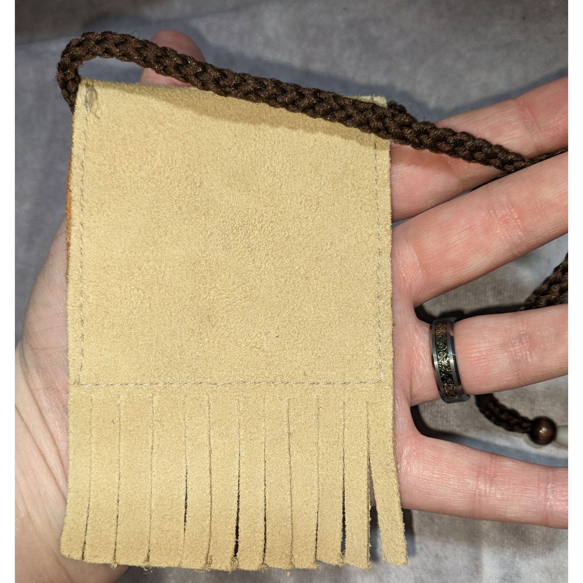 Other Arizona Kokopelli Leather Fringe Pouch Necklace With Beaded Size ONE SIZE - 3 Thumbnail