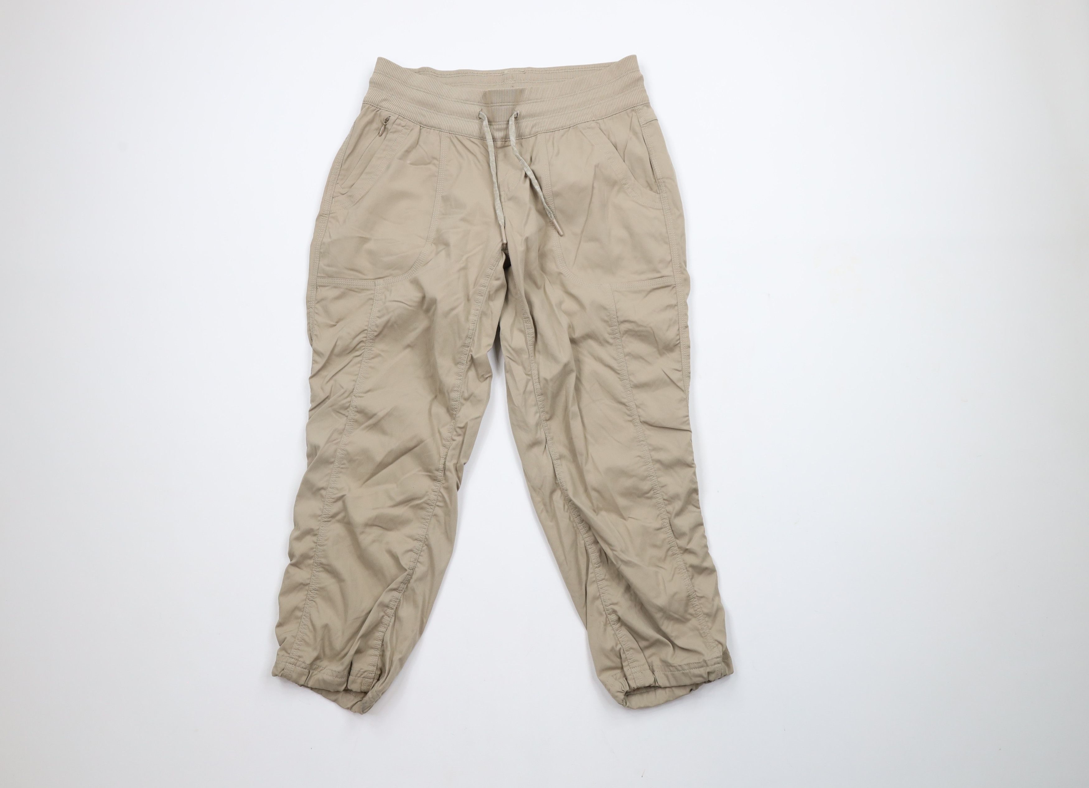 The North Face × Vintage The North Face Spell Out Cuffed Capris Joggers Pants Beige Size 27" / US 4 / IT 40 - 1 Thumbnail