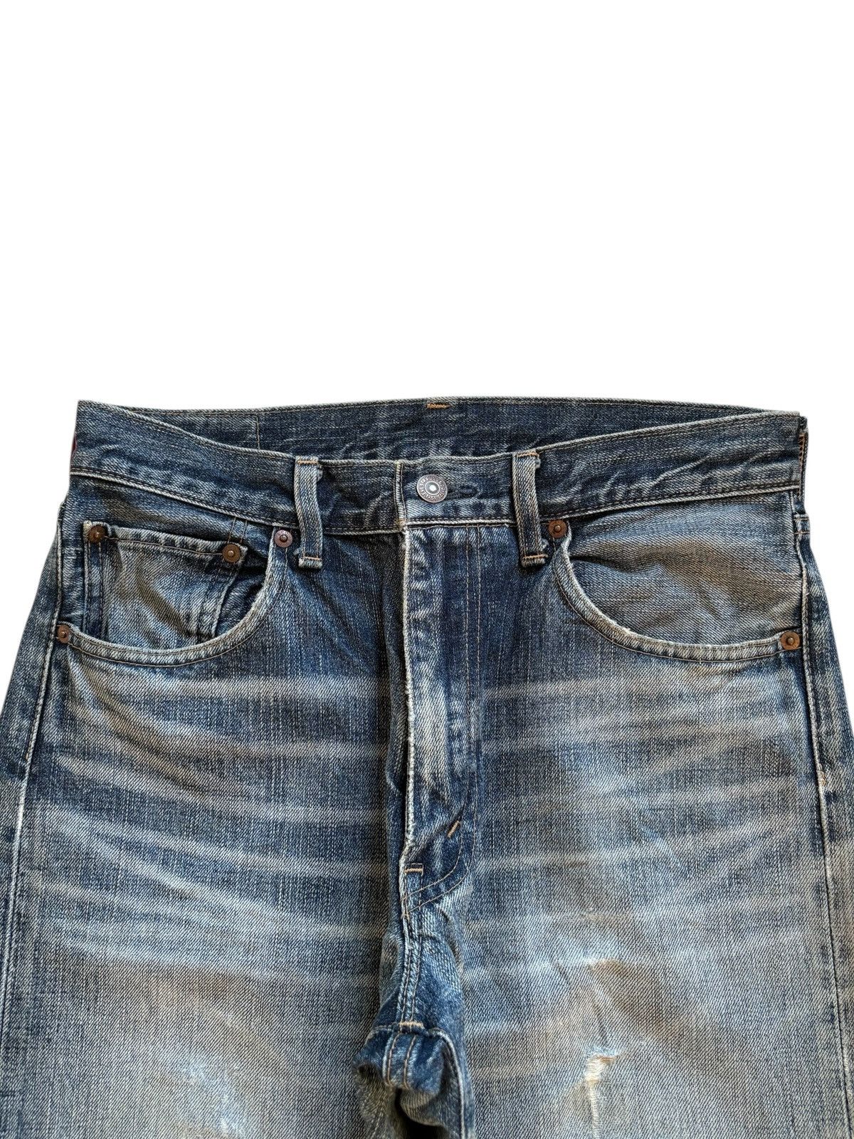 LVC × Levi's × Levi's Vintage Clothing Vintage 90s Levis 510 Mud Wash Distressed Rip Baggy Jeans Size US 30 / EU 46 - 4 Thumbnail