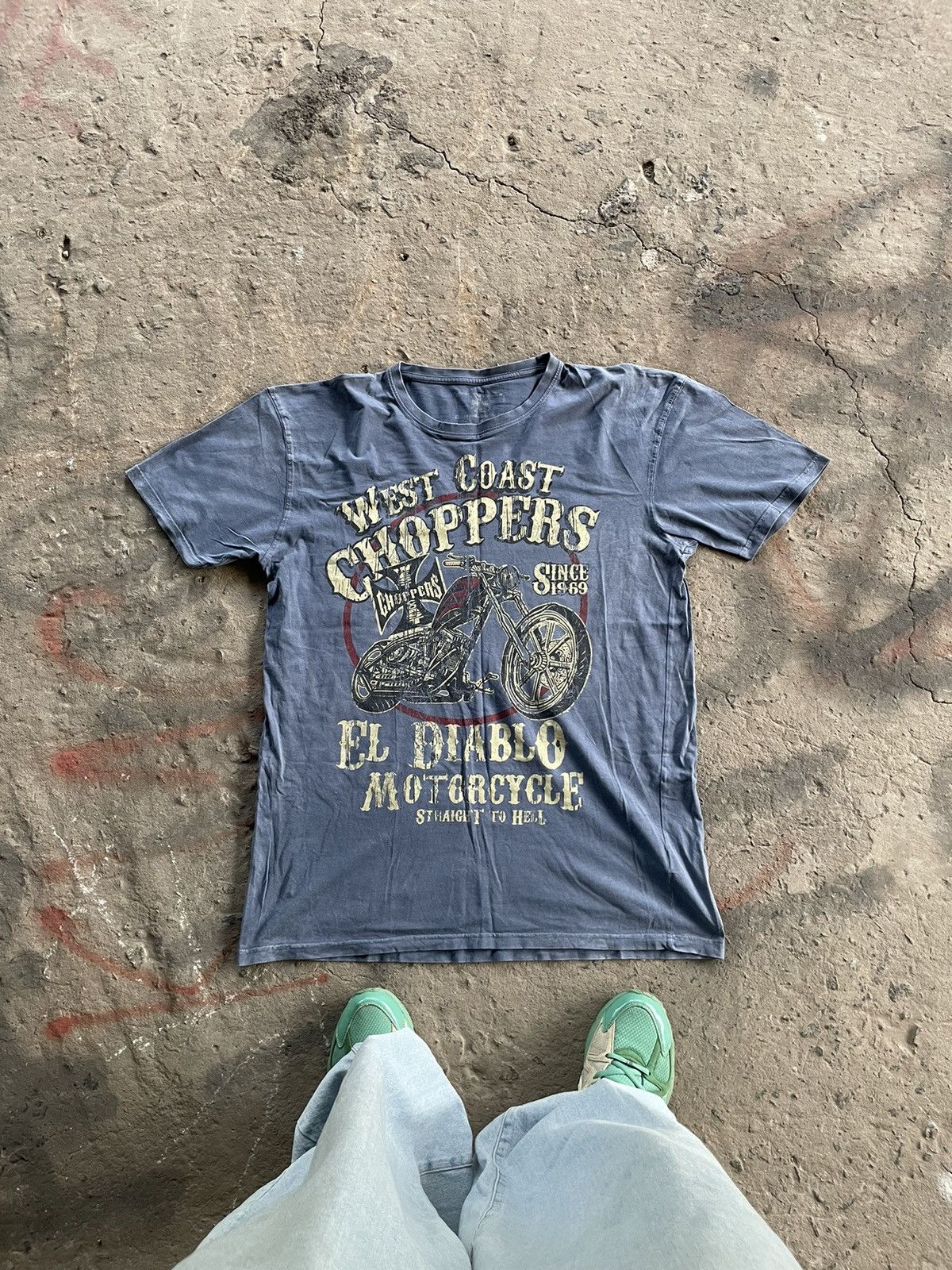 Vintage VINTAGE T-SHIRT WEST COST CHOPPERS el diablo motorcycle Size US XL / EU 56 / 4 - 1 Thumbnail