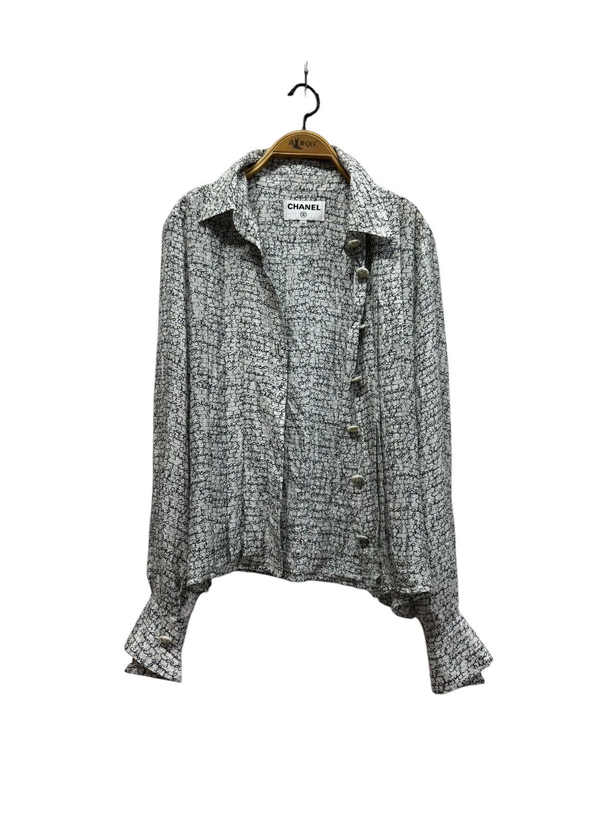 Chanel Chanel coco silk pleated longsleeve Size M / US 6-8 / IT 42-44 - 2 Thumbnail