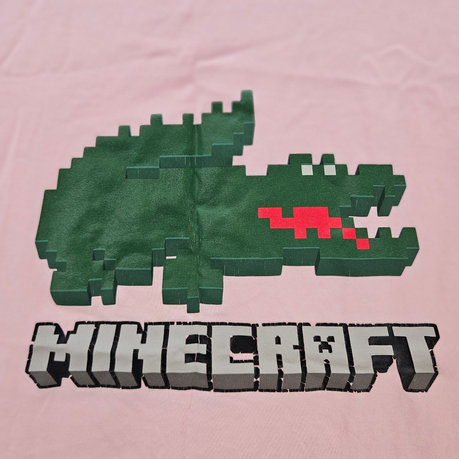 Lacoste LACOSTE X MINECRAFT UNISEX 3XL PINK OVERSIZED TEE Size US XXL / EU 58 / 5 - 2 Thumbnail