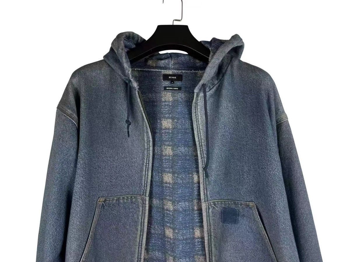Beams Japan Beams Japan Original Knit Like Denim Hoodie Size US M / EU 48-50 / 2 - 5 Thumbnail