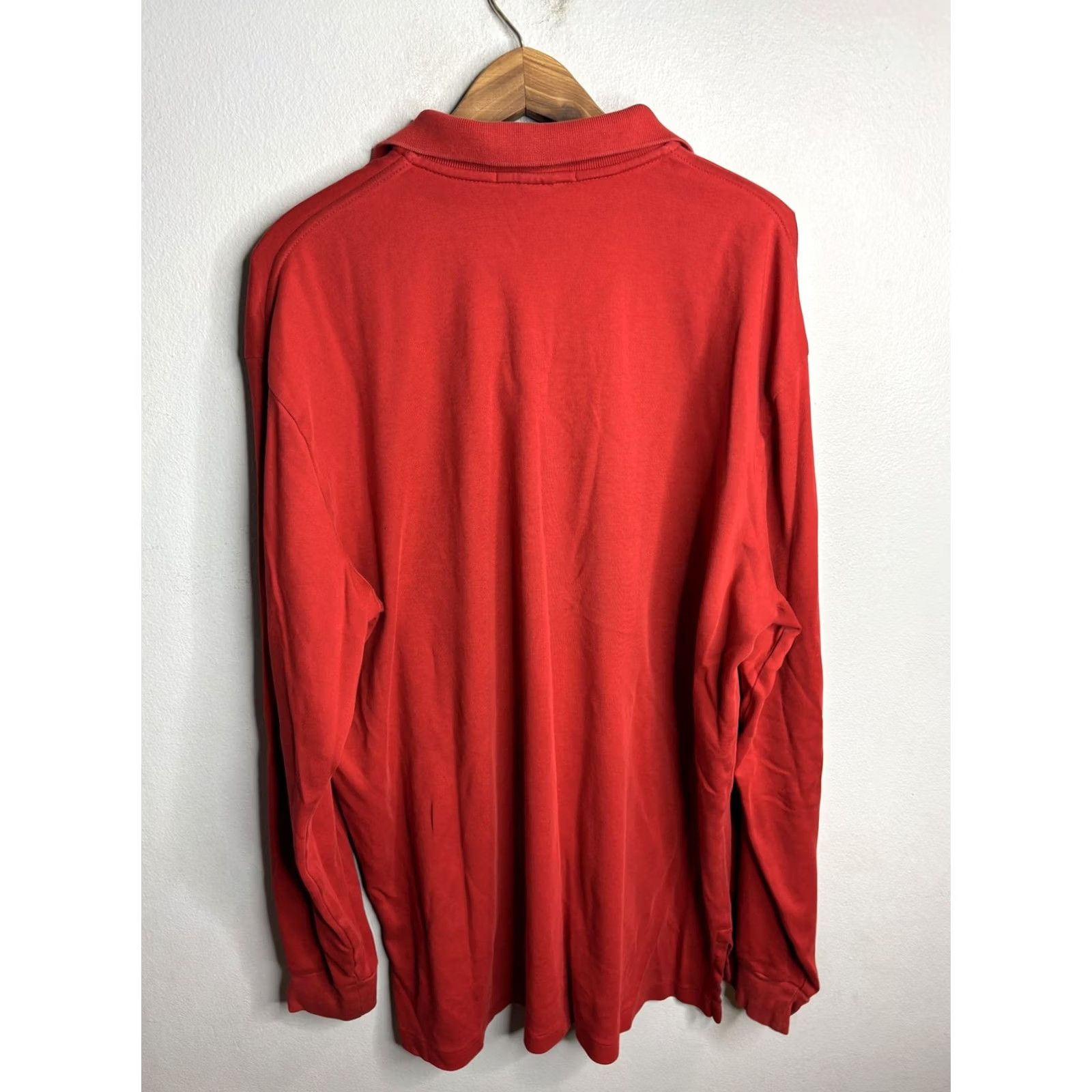 Polo Ralph Lauren Polo Ralph Lauren Polo Shirt Mens XL Red Long Sleeve Pony Logo Open Placket Size US XL / EU 56 / 4 - 5 Thumbnail