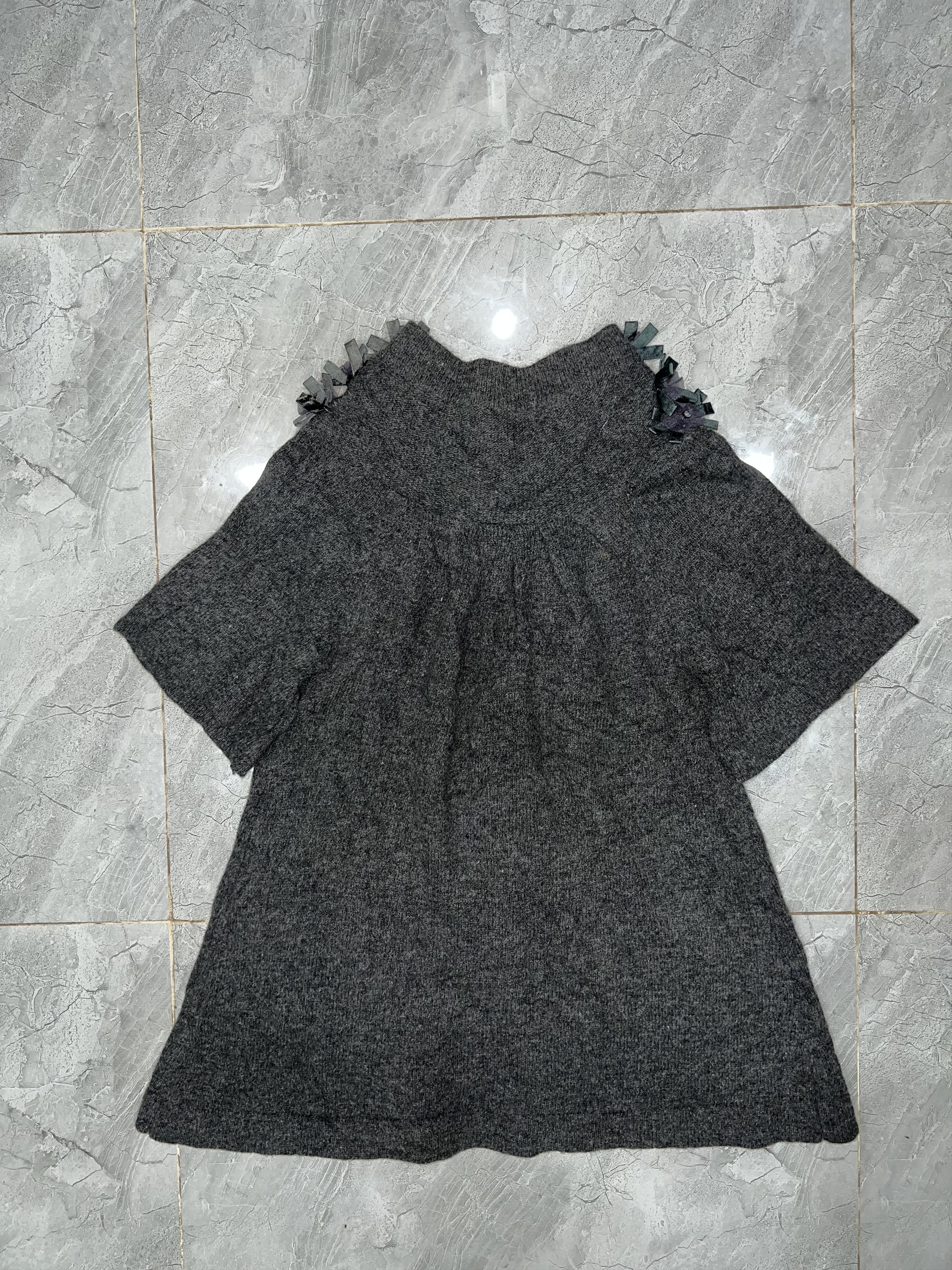 Japanese Brand Dark coquette button up knit top 🌸 Size M / US 6-8 / IT 42-44 - 3 Thumbnail