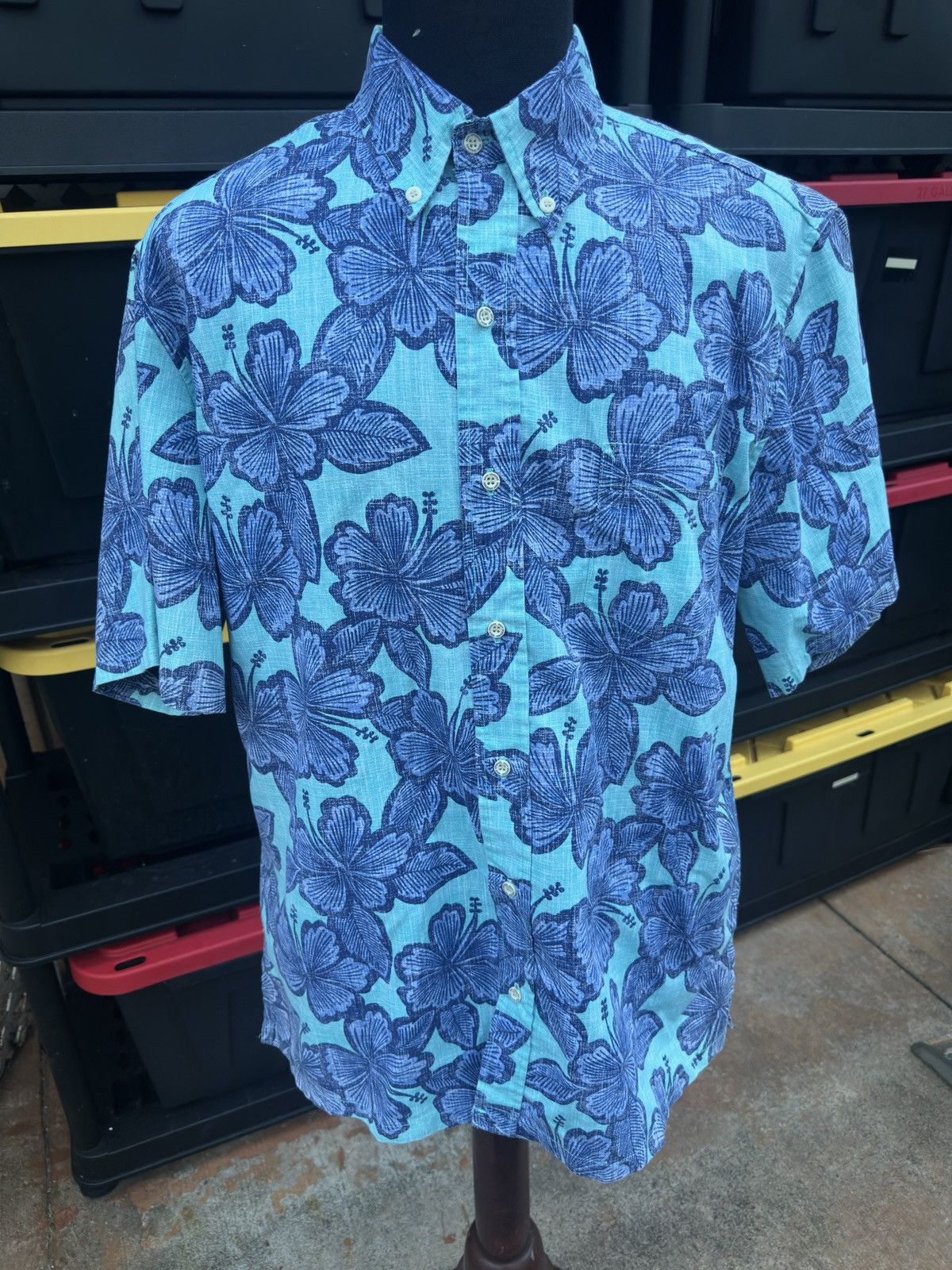Reyn Spooner Reyn Spooner Classic Blue/Green Hawaiian Print Men's L Size US L / EU 52-54 / 3 - 1 Thumbnail