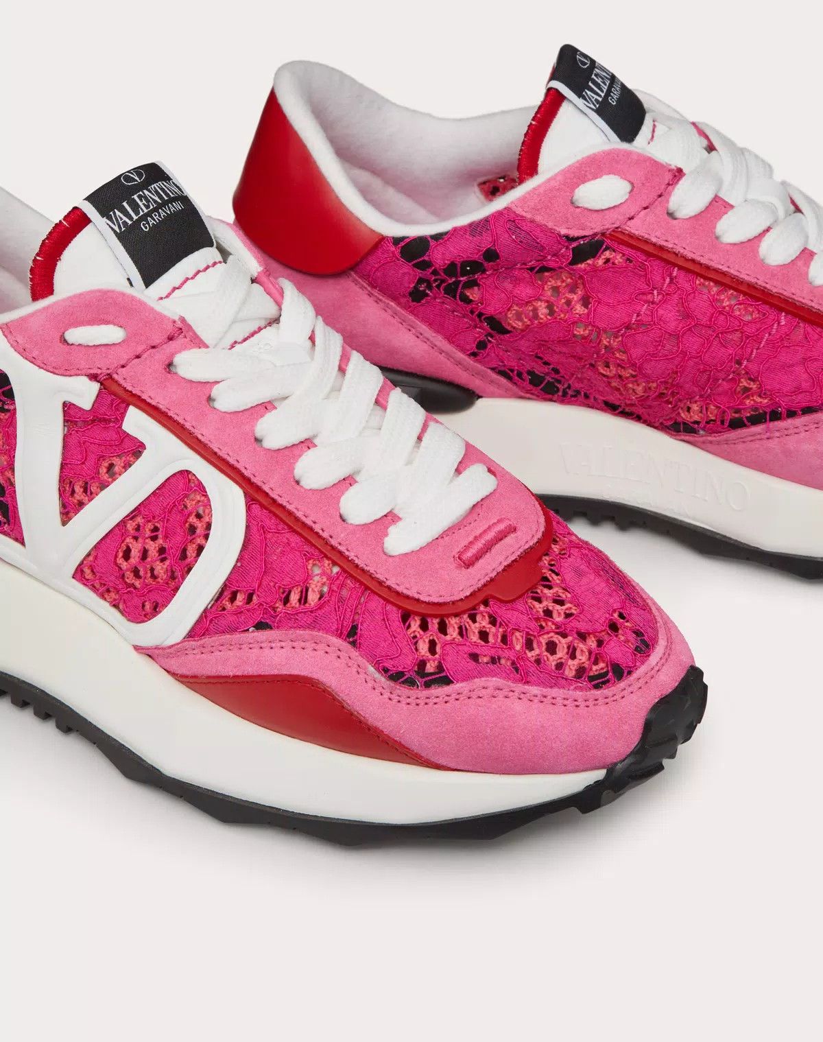 Valentino o1s1wg110625 Lace And Mesh Lacerunner Trainer in Multicolor Size US 5 / IT 35 - 5 Thumbnail