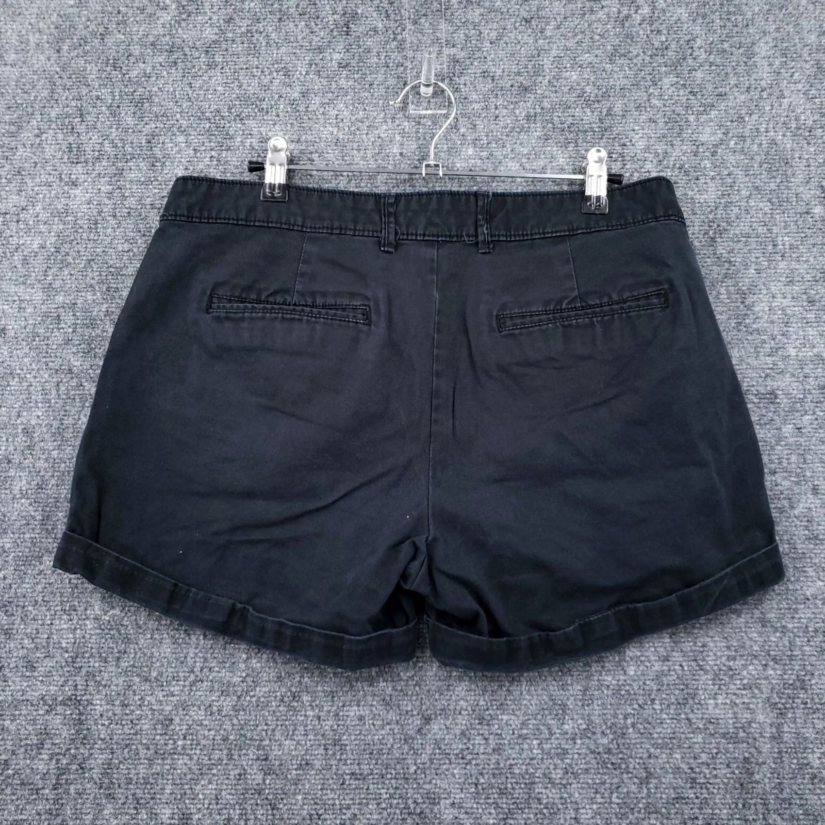 Gap Gap Khakis Shorts Womens 8 Blue Chino Mid-Rise Flat Front Cuffed Summer Casual Size 30" / US 8 / IT 44 - 2 Thumbnail