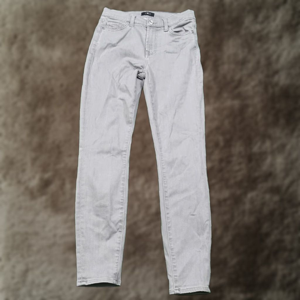 7 For All Mankind 7 For All Mankind Jeans Women 26 Gray Ankle Skinny Stretch Denim Slim Fit Womens Size 26" / US 2 / IT 38 - 1 Thumbnail