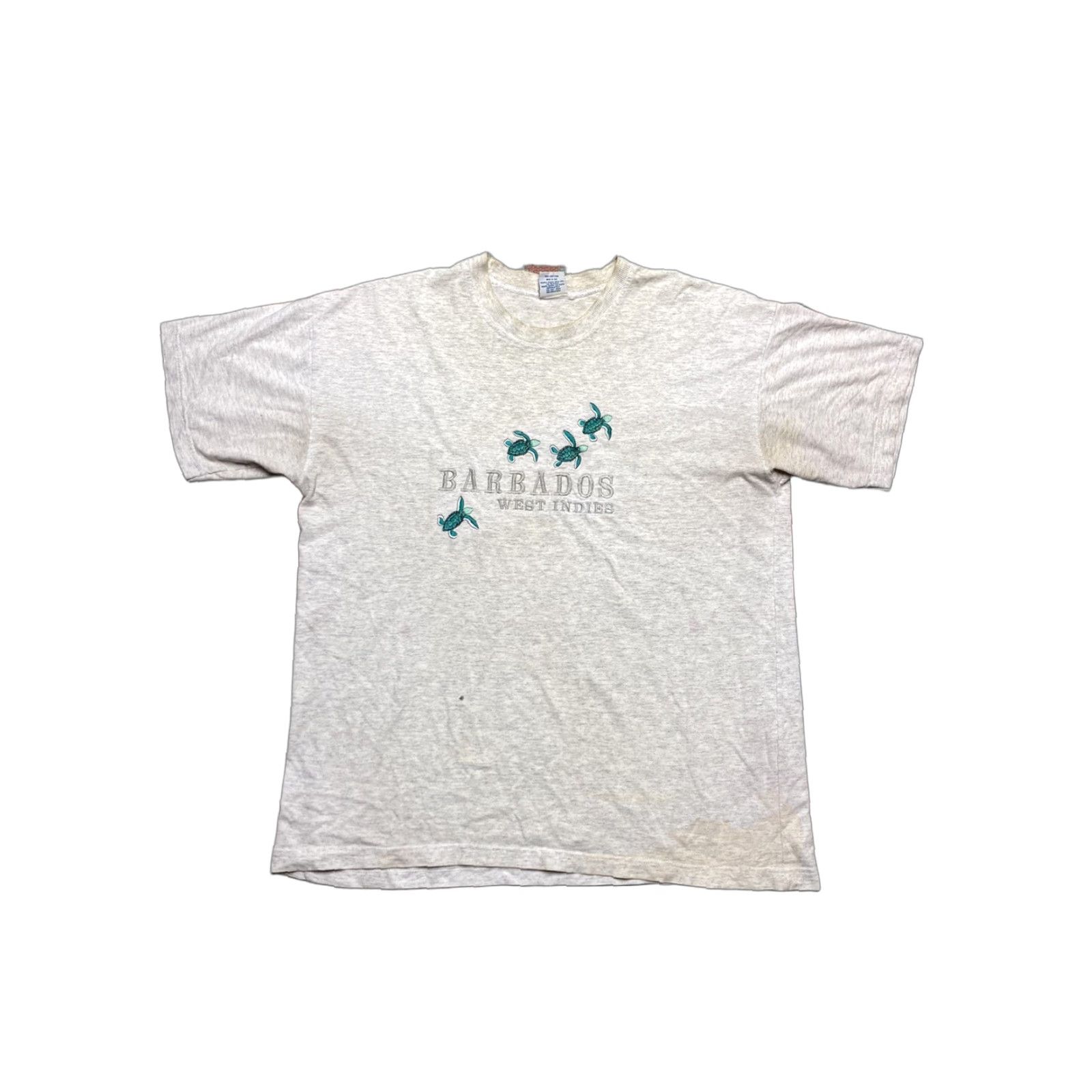 Vintage VINTAGE Barbados West Indies T-Shirt Sea Turtles Embroidered 90s Large Mens Gray, 90s Theme, Embroidered Accents, Sea Brand, T-Shirt, Size L Size US L / EU 52-54 / 3 - 1 Thumbnail