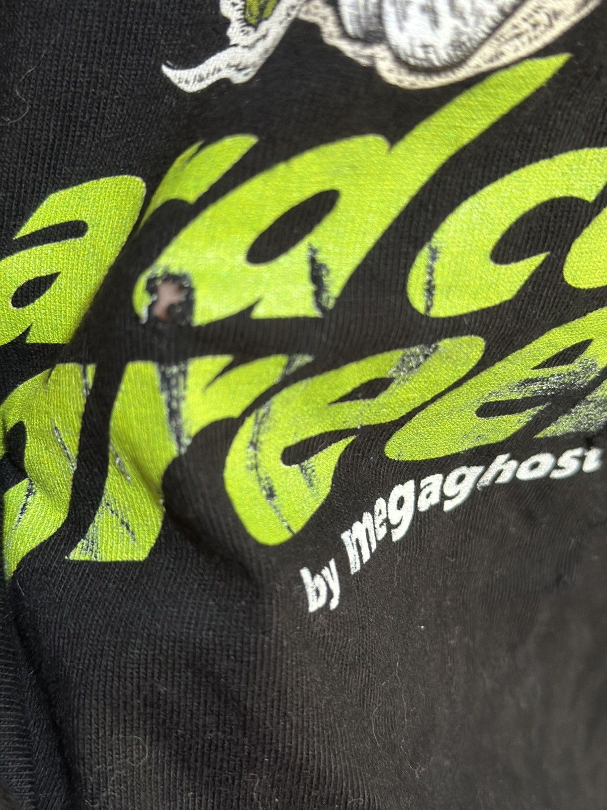Cartoon Network × Vintage Vintage Hardcore Green MegaGhost Faded Tee Size US M / EU 48-50 / 2 - 3 Thumbnail