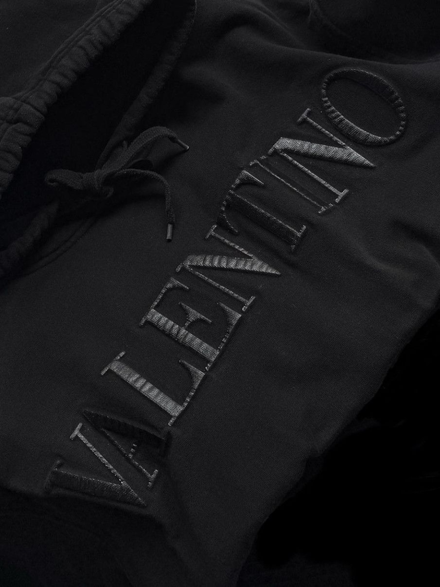 Valentino Valentino Black 3D Logo Embossed Hoodie Size S / US 4 / IT 40 - 3 Thumbnail